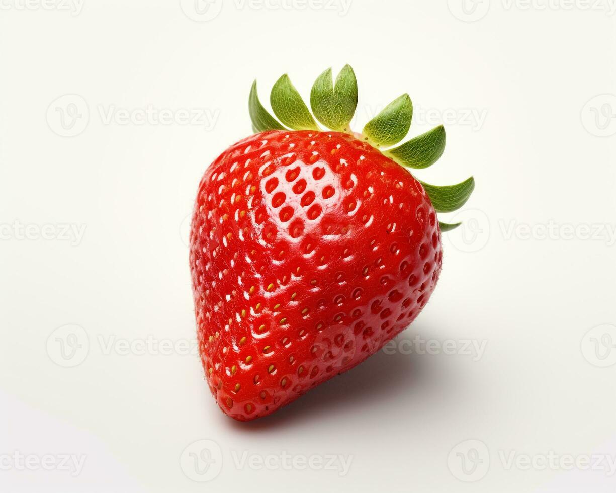 Photo of Strawberry isolated on white background. Generative AI