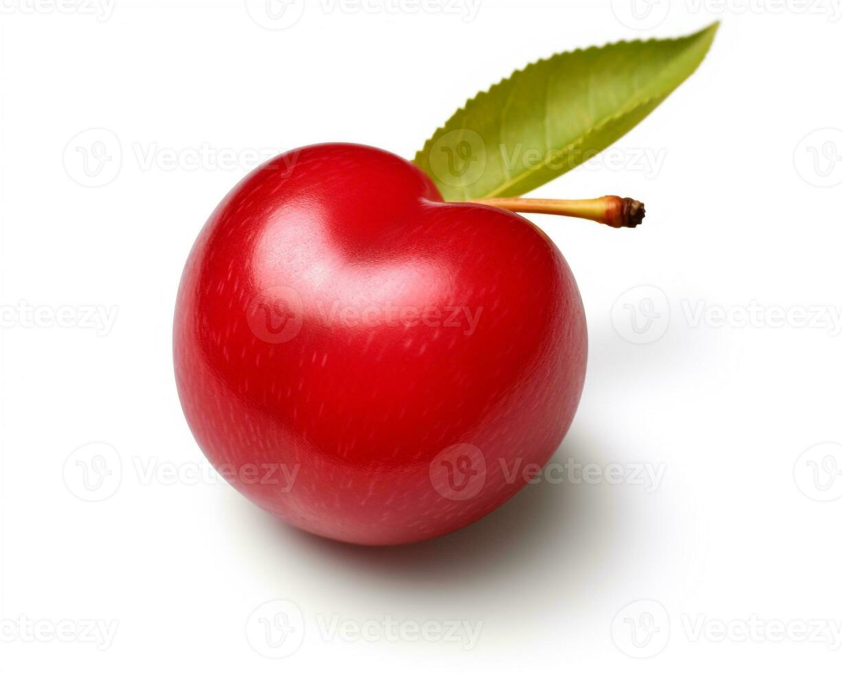 Photo of Surinam cherry isolated on white background. Generative AI