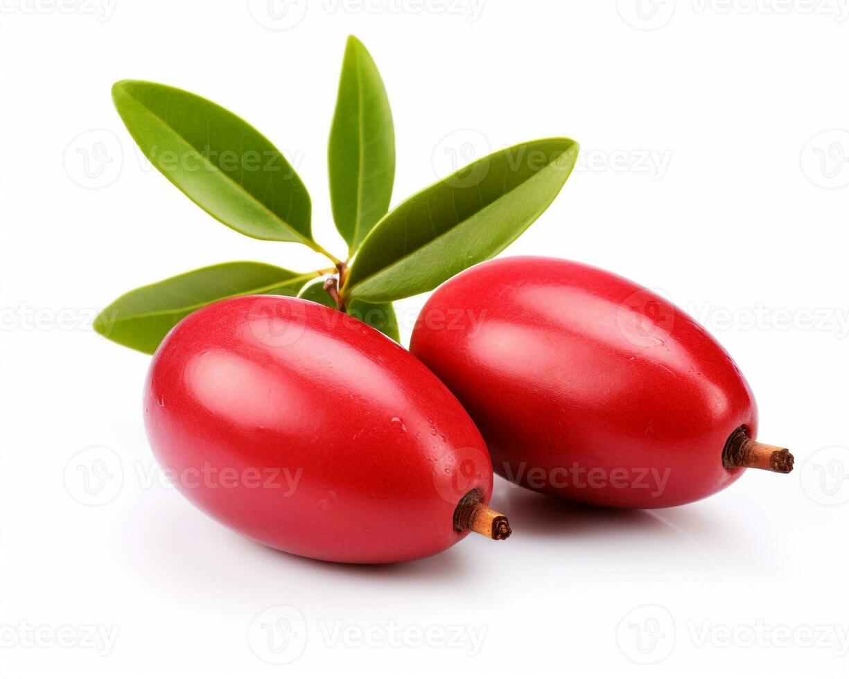 Photo of Miracle fruit isolated on white background. Generative AI