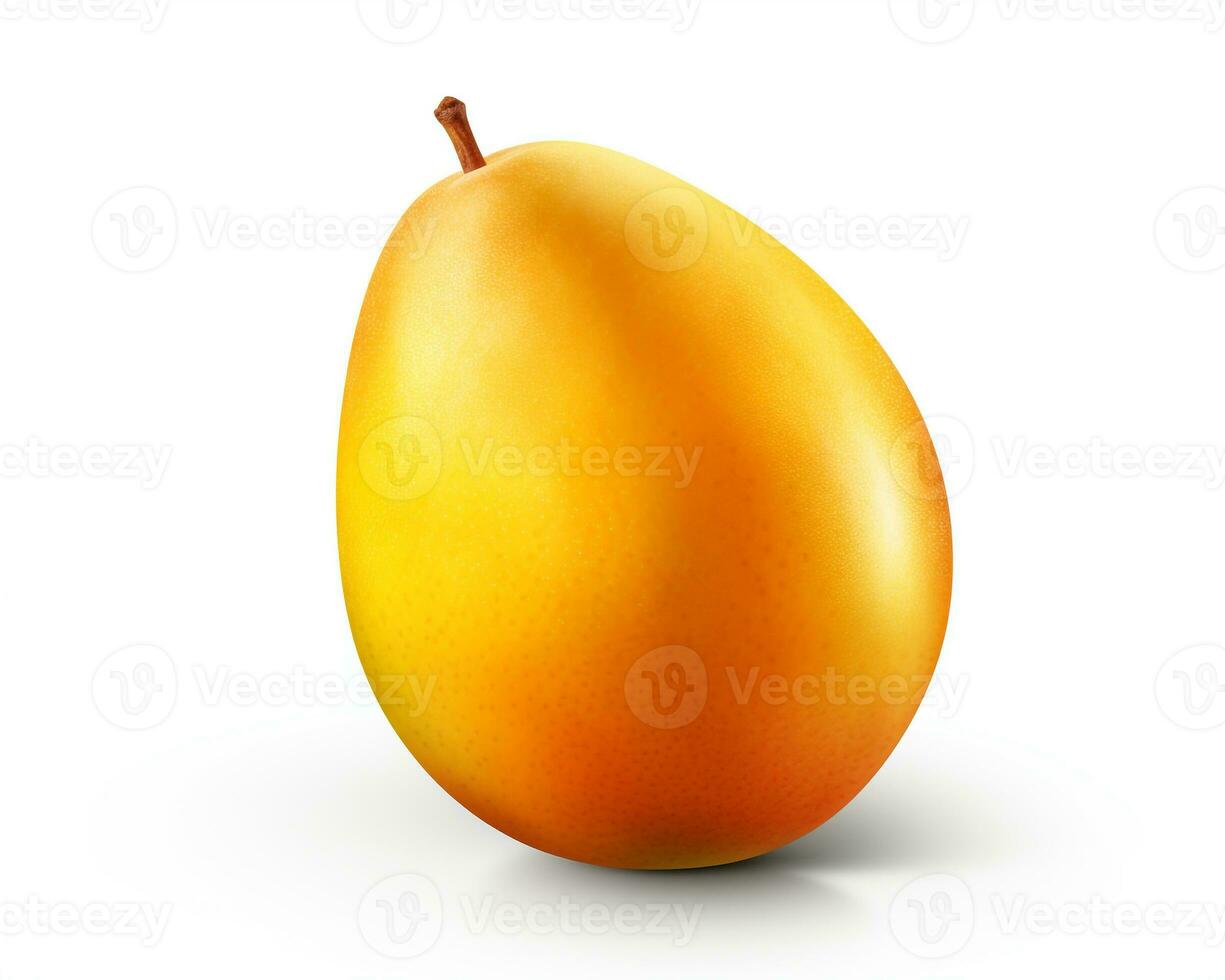 Photo of Mango isolated on white background. Generative AI