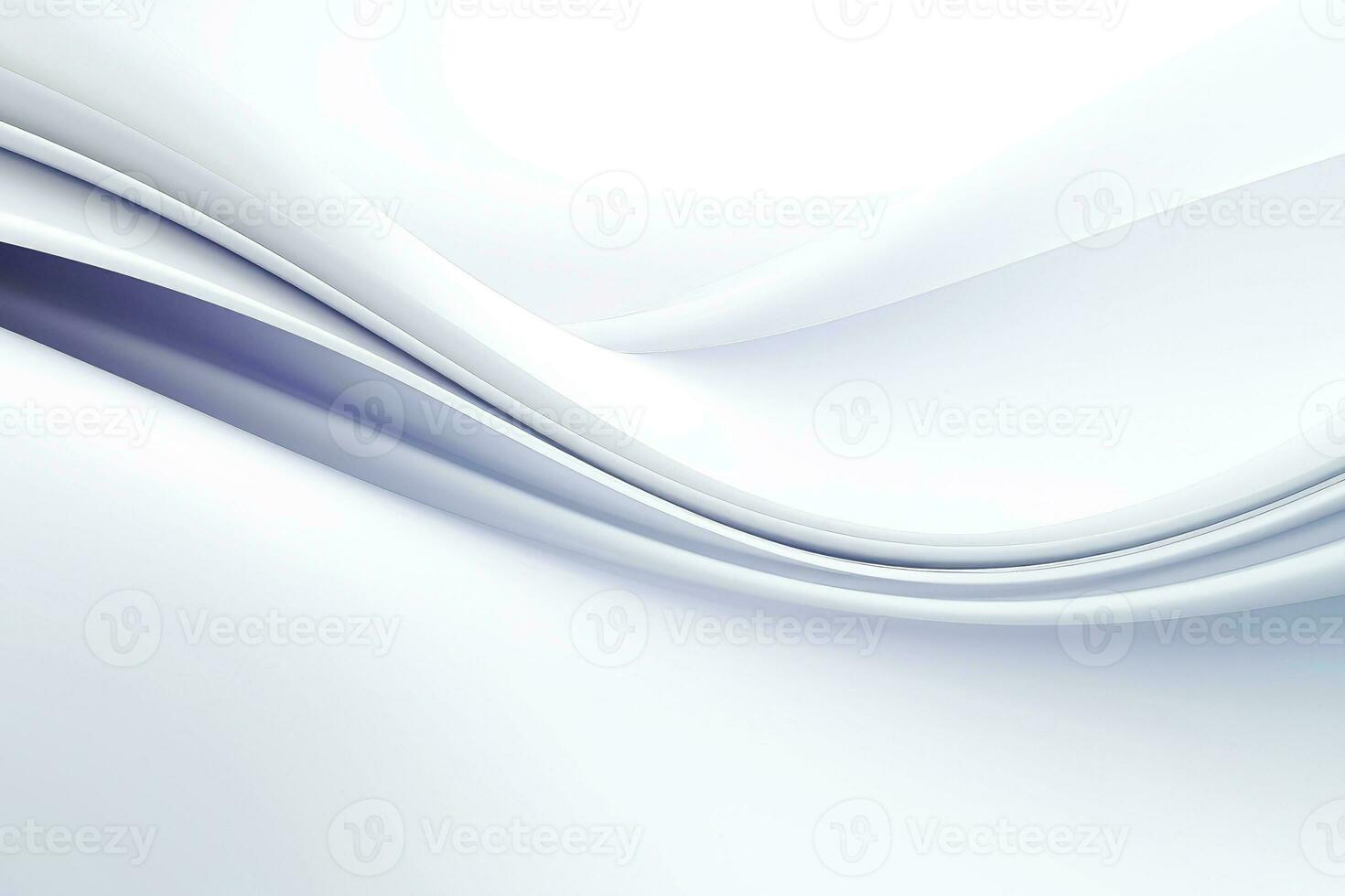 Abstract white soft waves background, Generative AI illustration photo