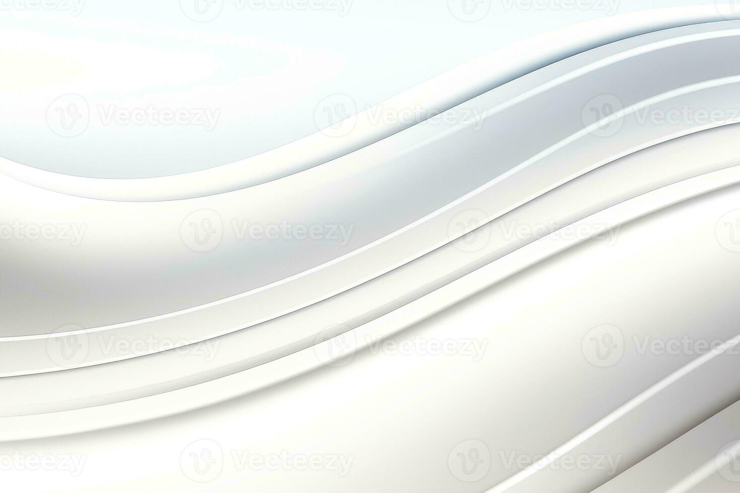 Abstract white soft waves background, Generative AI illustration photo