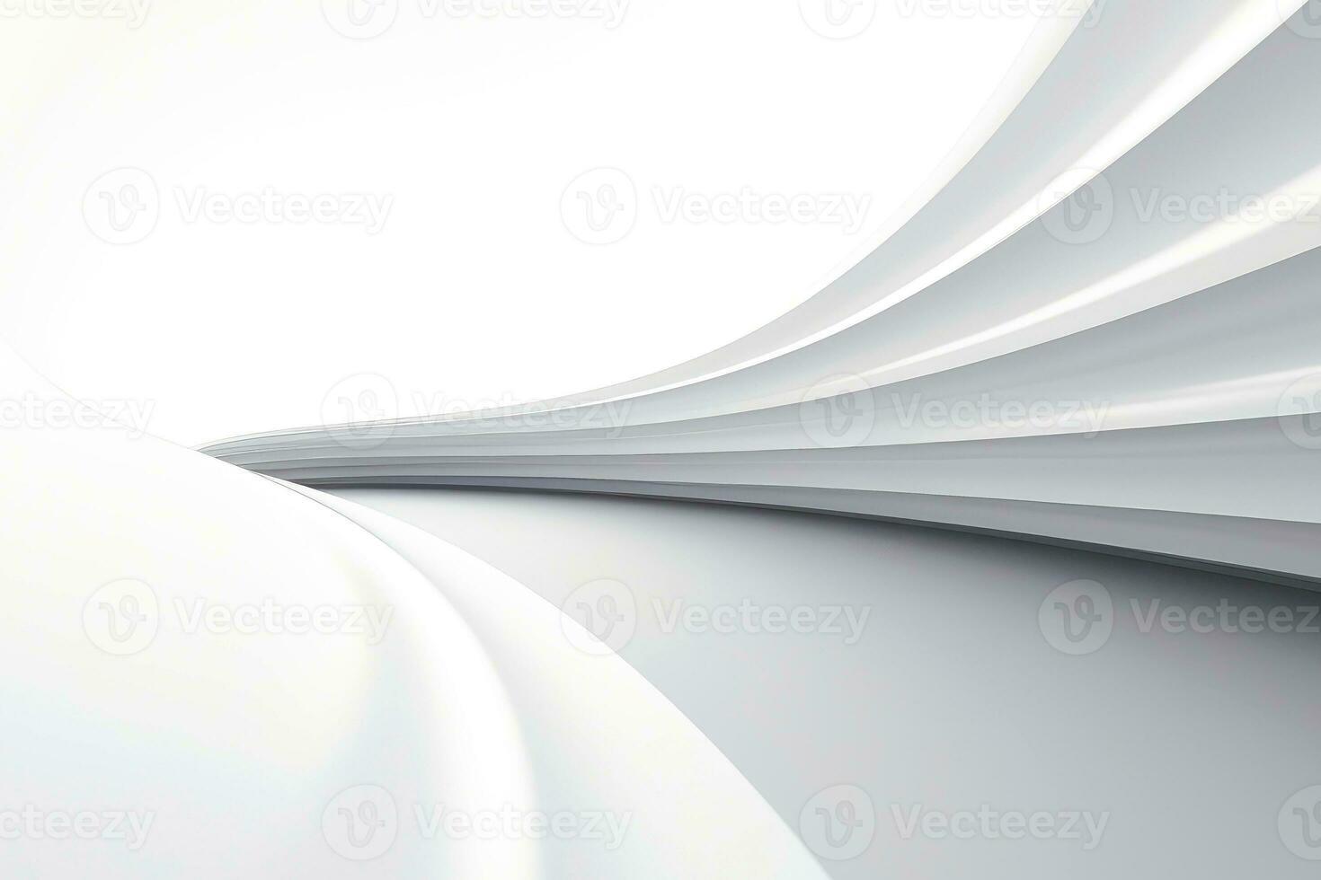 Abstract white soft waves background, Generative AI illustration photo