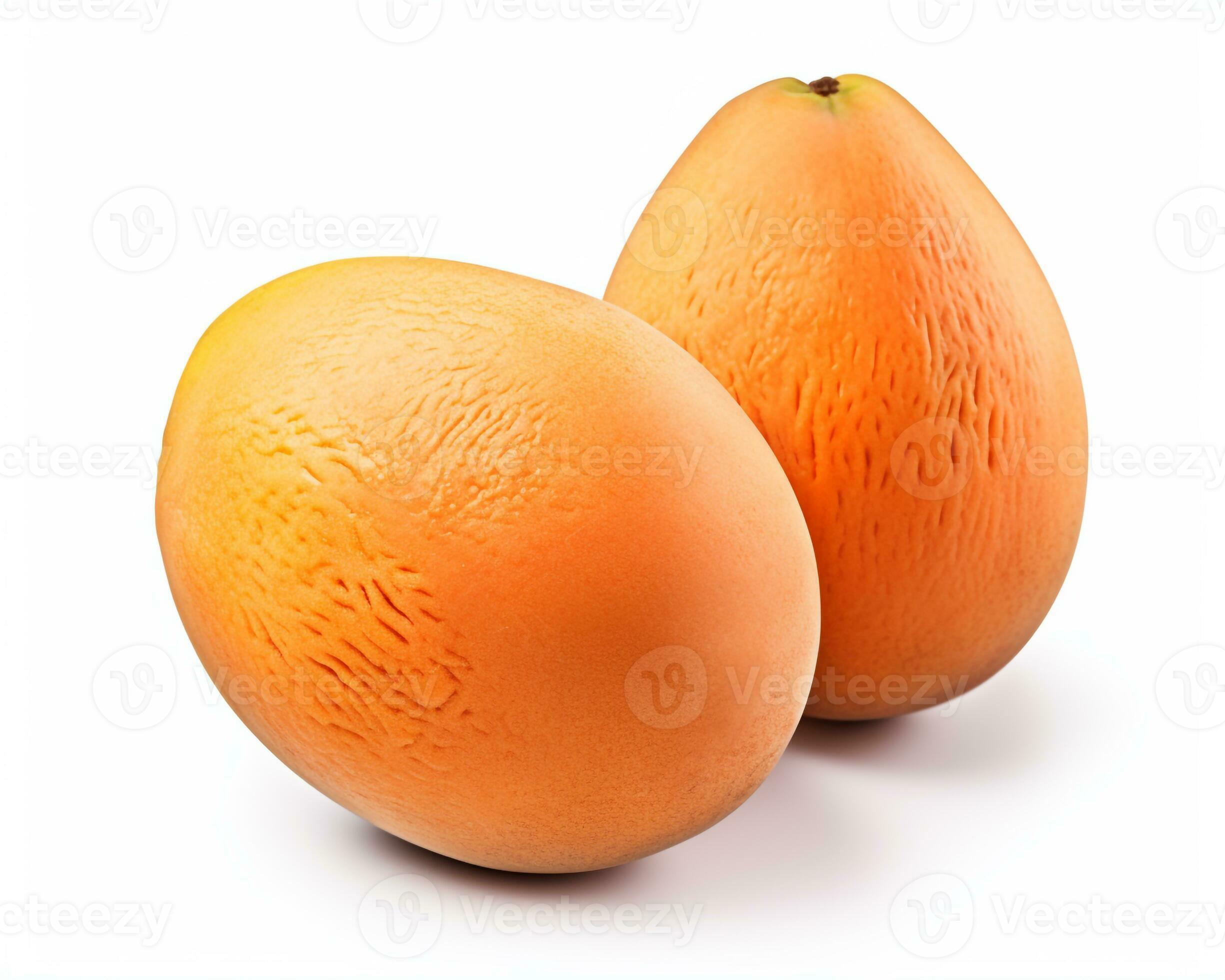 Photo of Mamey sapote isolated on white background. Generative AI