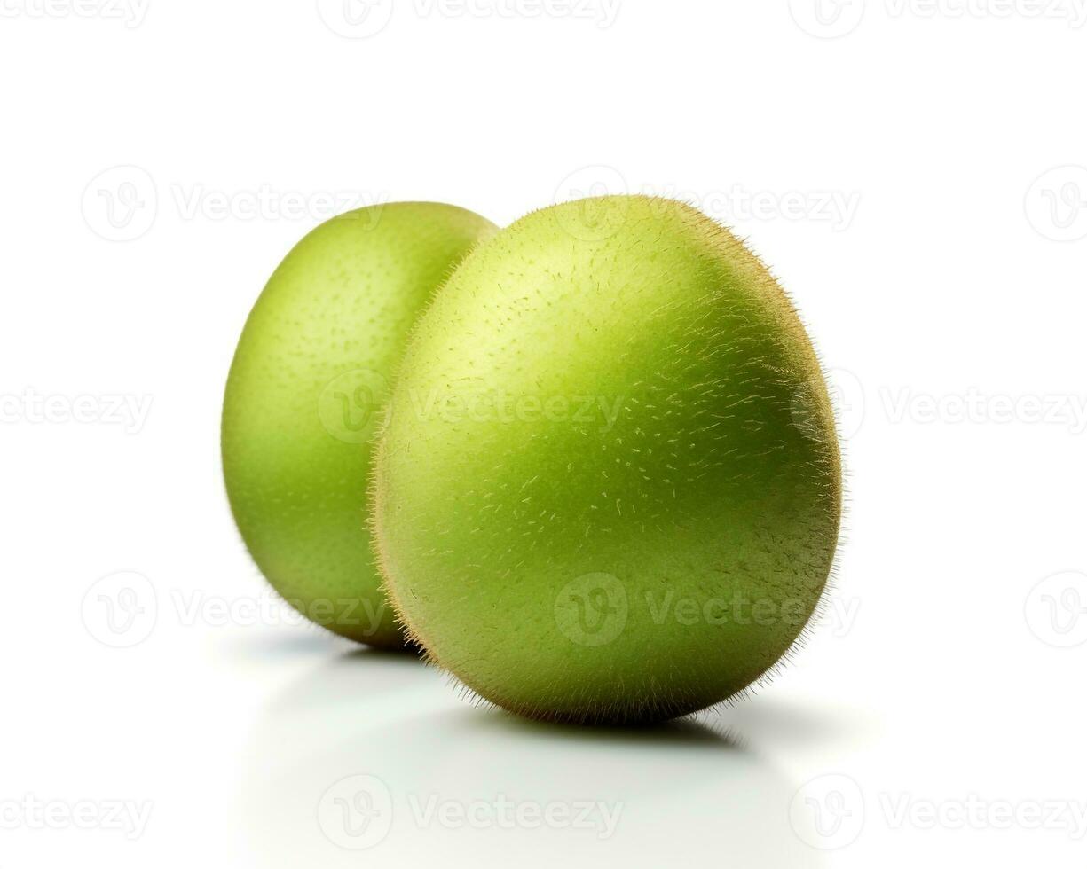 Photo of Kiwi isolated on white background. Generative AI