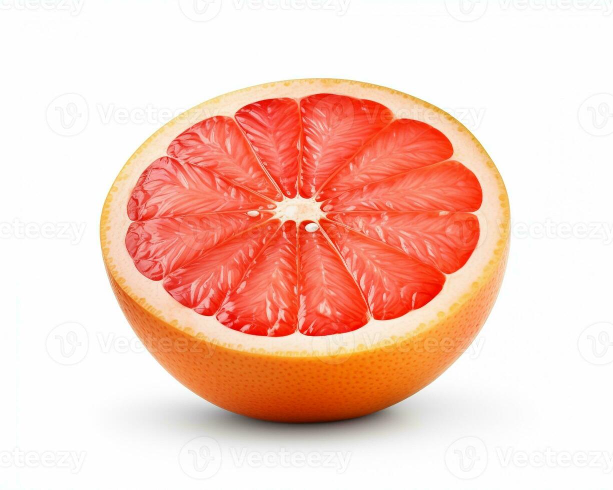 Photo of Grapefruit isolated on white background. Generative AI