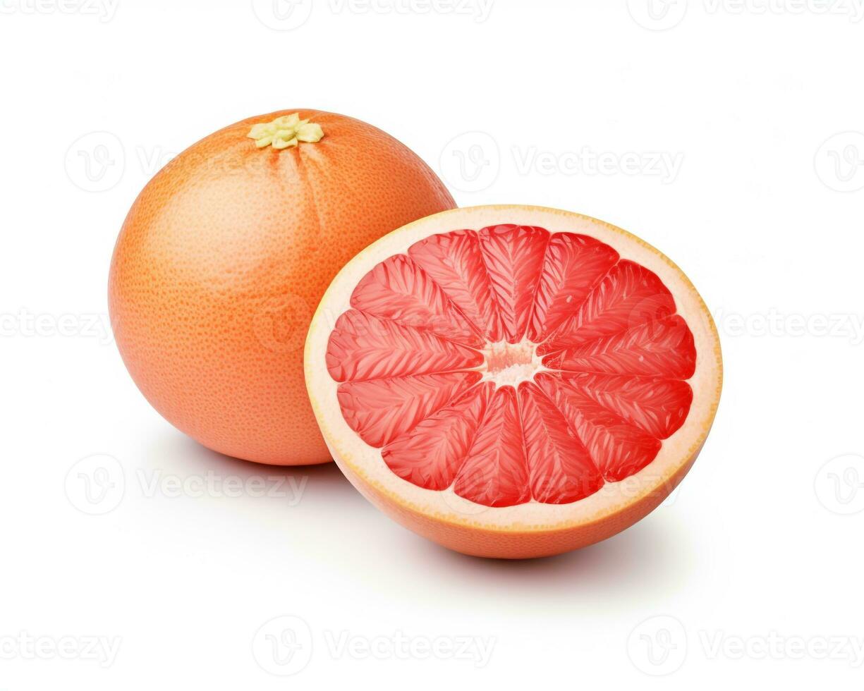 Photo of Grapefruit isolated on white background. Generative AI