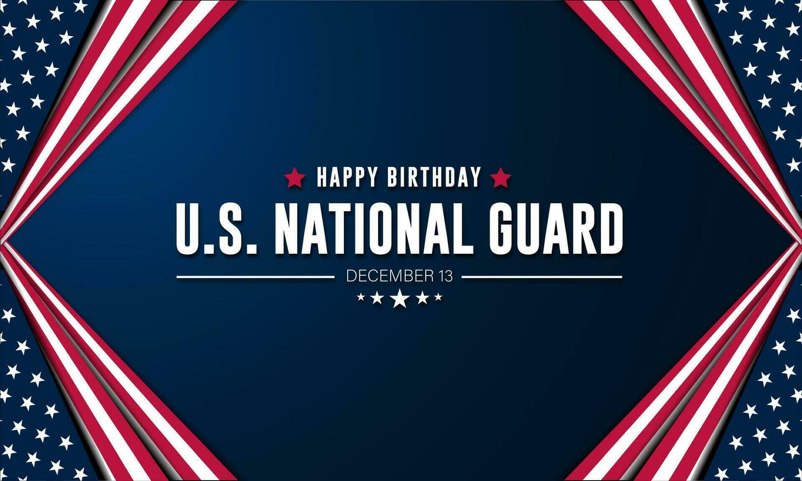 United States National Guard Birthday December 13 Background Vector Illustration