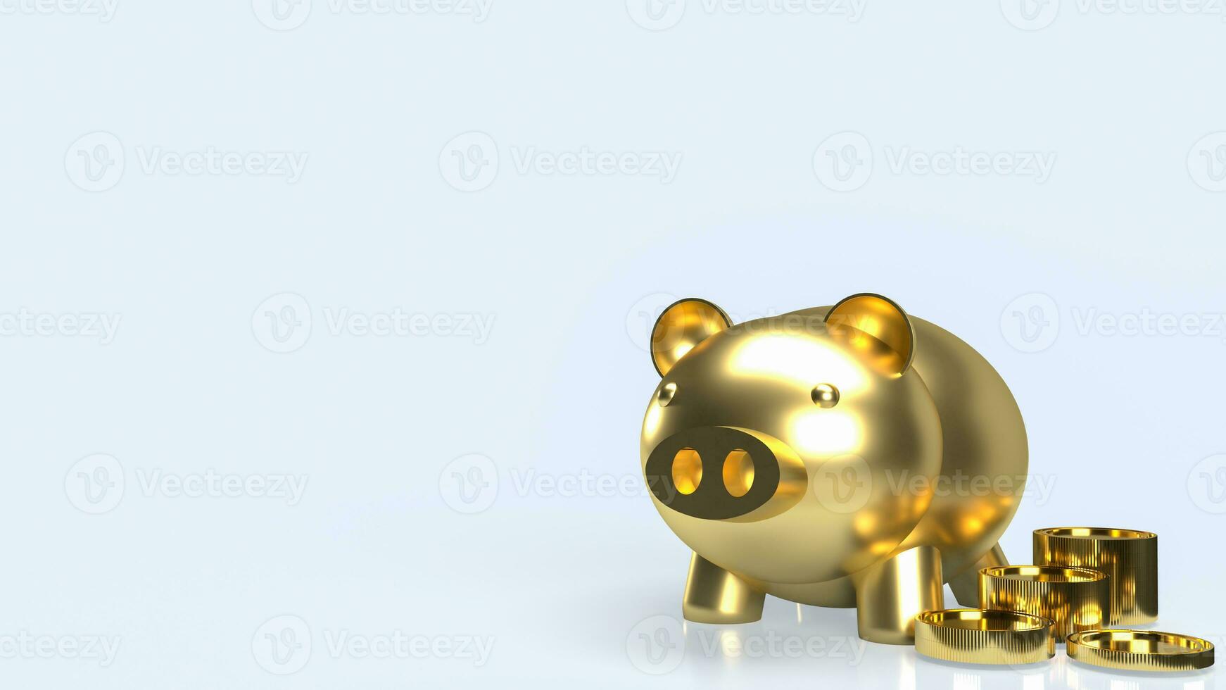 el oro cerdito banco para ganar concepto 3d representación foto