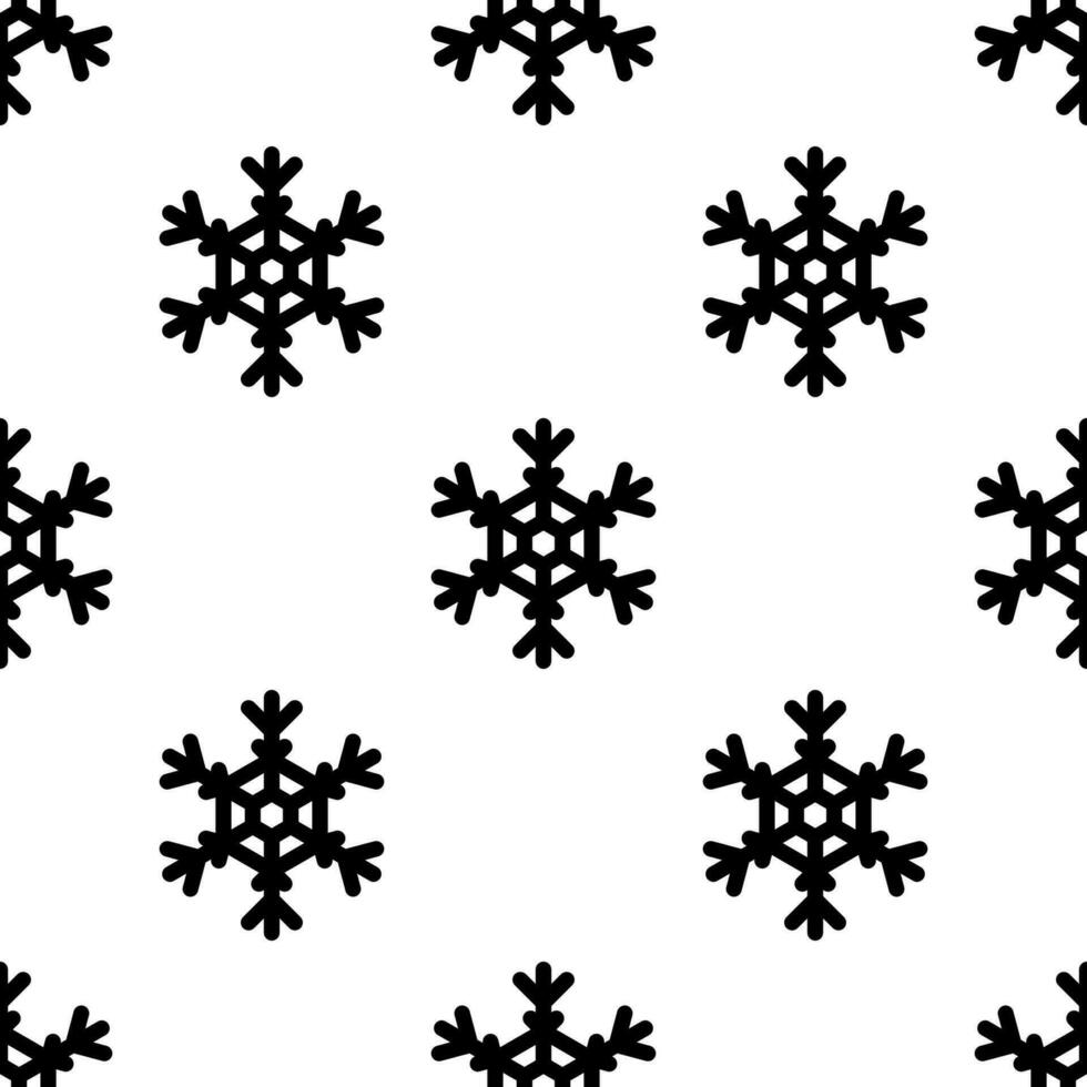 Snowflake seamless pattern on white background. vector