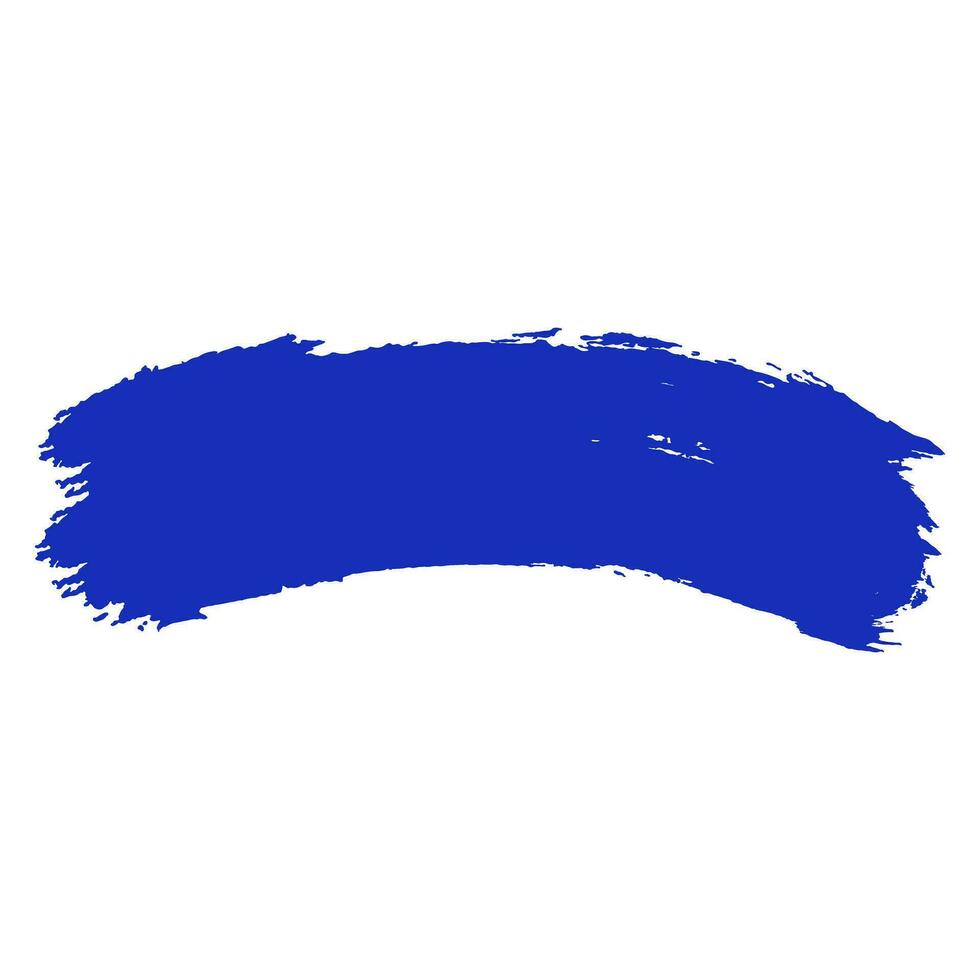 Ultramarine blue paint brush stroke vector