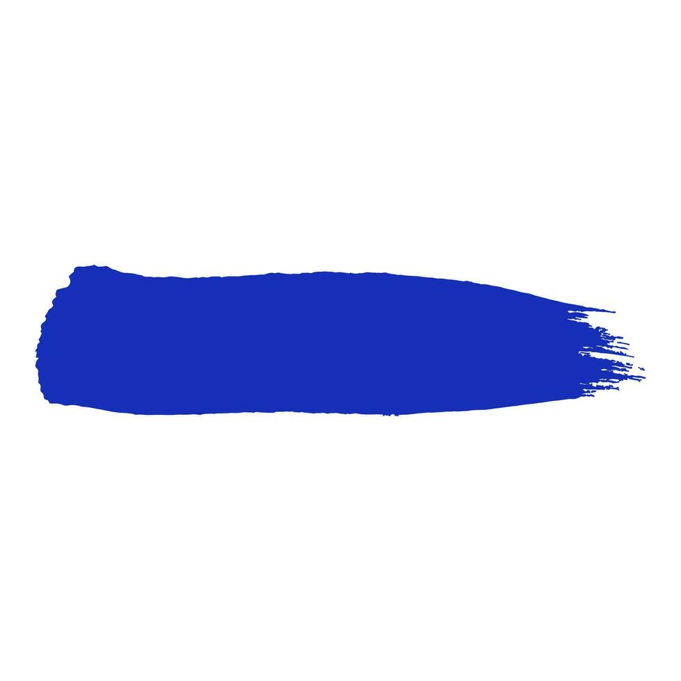 Ultramarine blue paint brush stroke vector