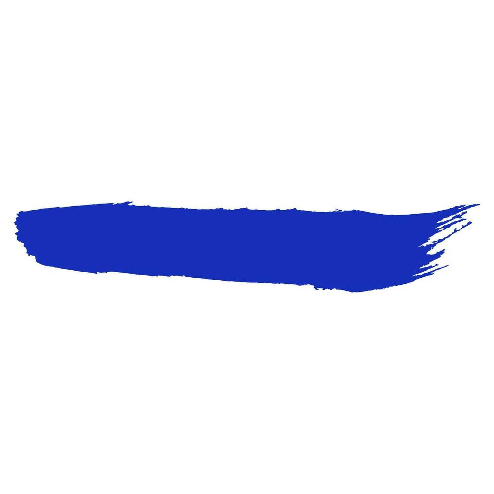 Ultramarine blue paint brush stroke vector