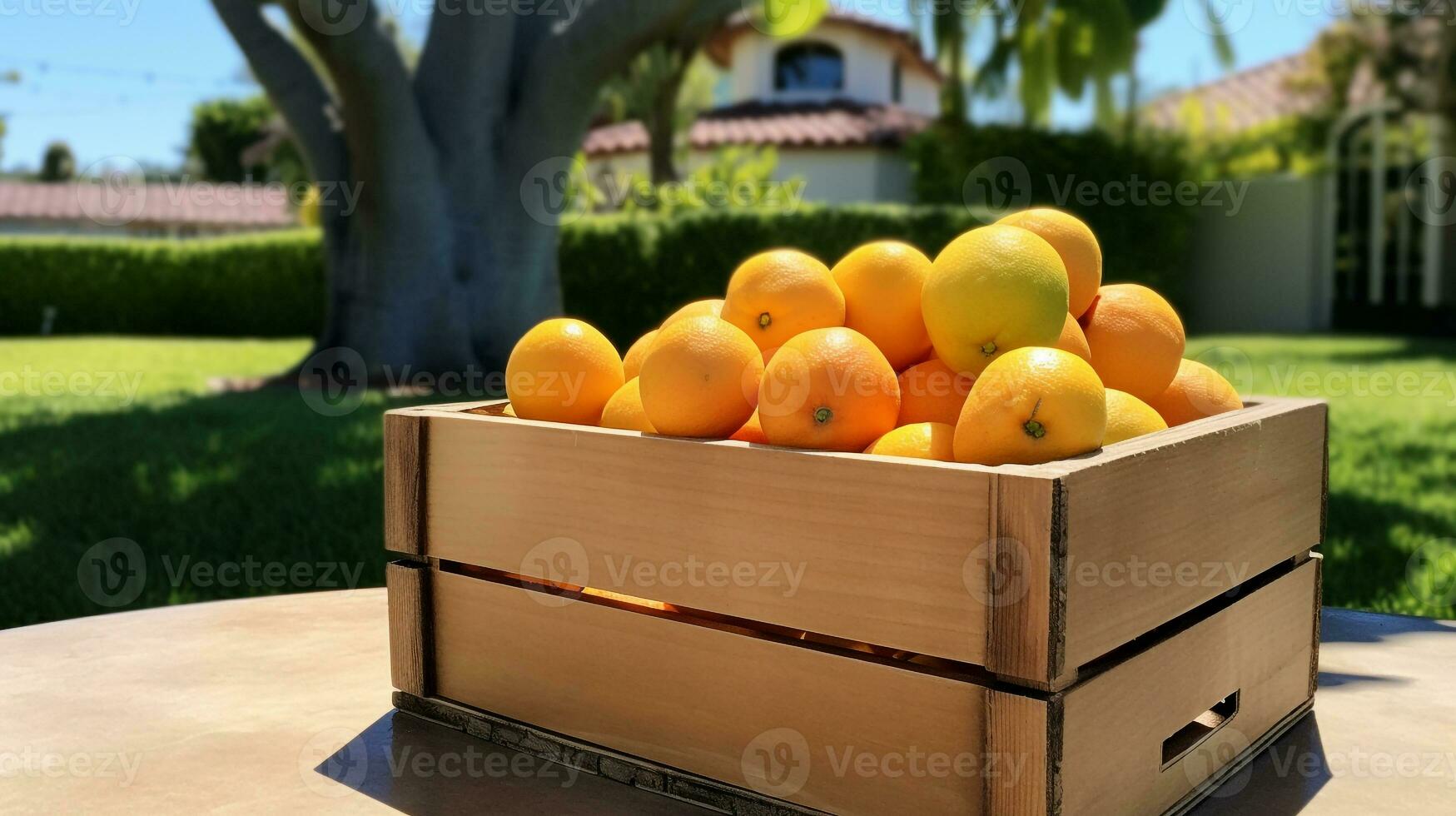 Freshly picked Mamoncillo fruit from garden placed in the boxes. Generative AI photo