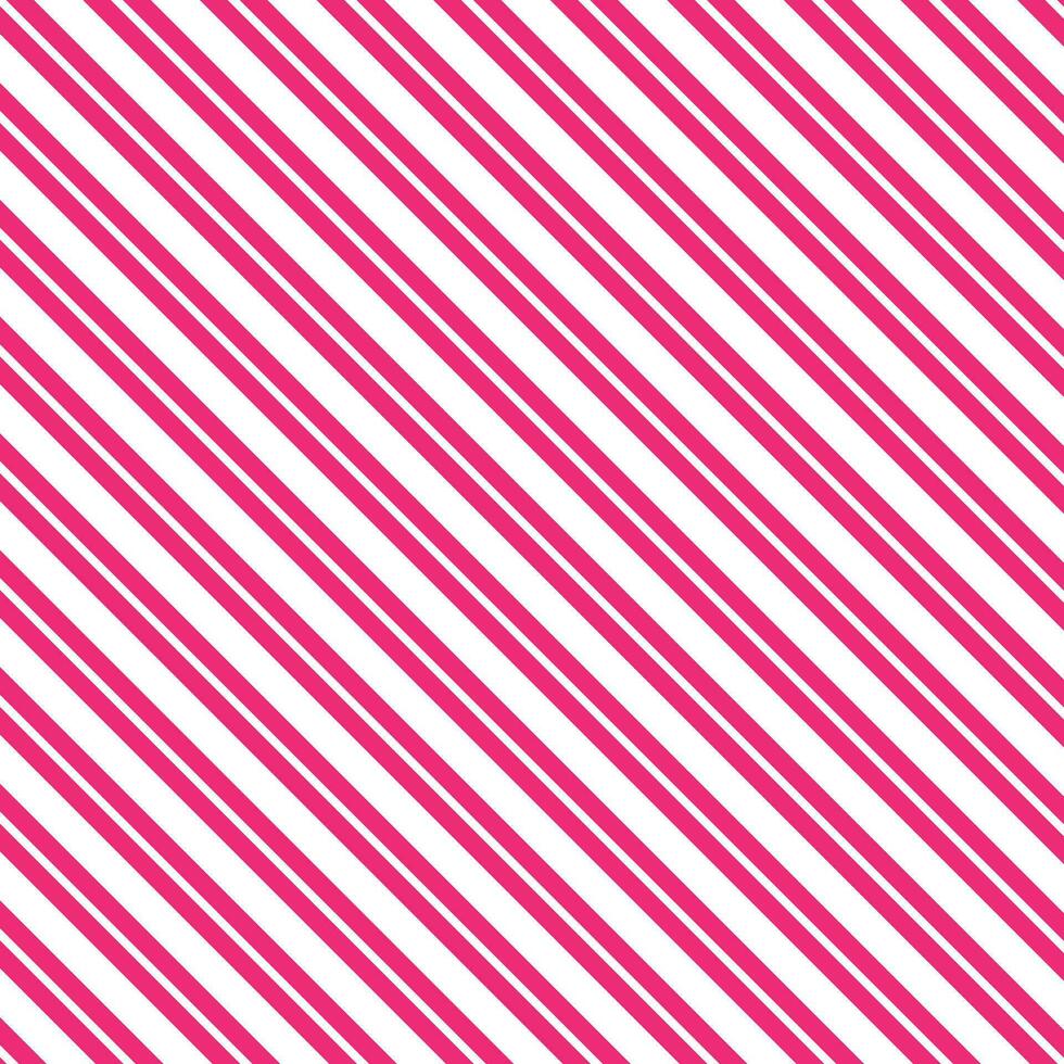 simple abstract modern seamlees wavy hot pink color digonal strip line pattern on white color background vector