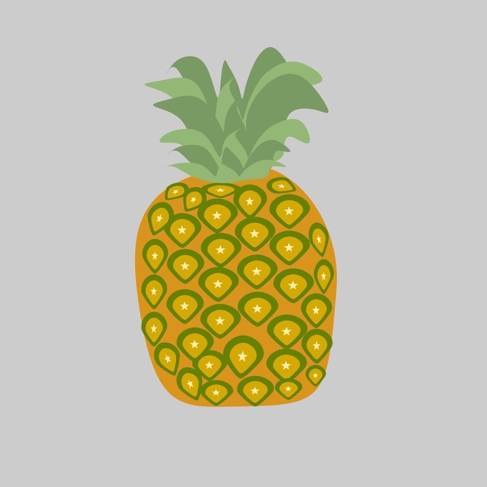 piña Fruta dibujos animados vegetal ilustración diseño vector