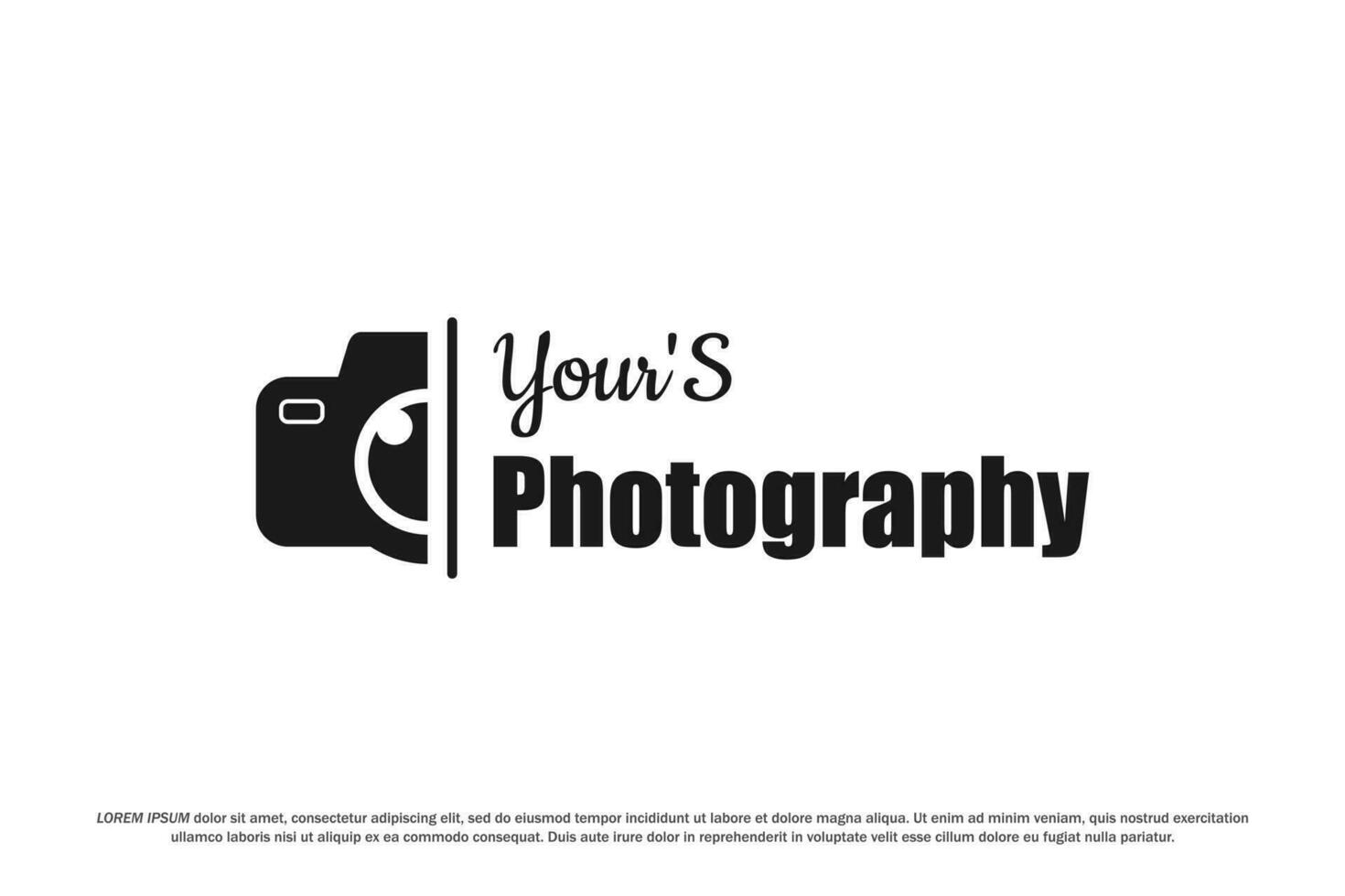 cámara fotografía logo lente vector