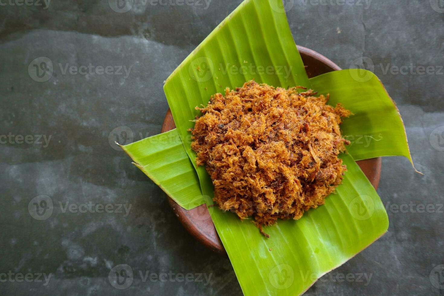 abon made of meat, minced meat dishes made with brown sugar and dried, preserved foods. Indonesian Asian food photo