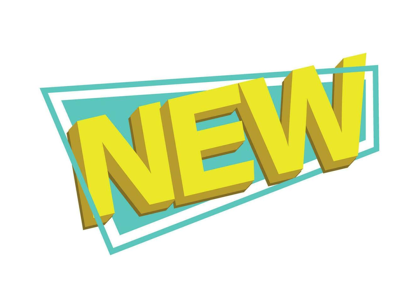 New banner icon in flat style. Arrivals shop vector illustration on isolated background. Fresh product sign business concept.