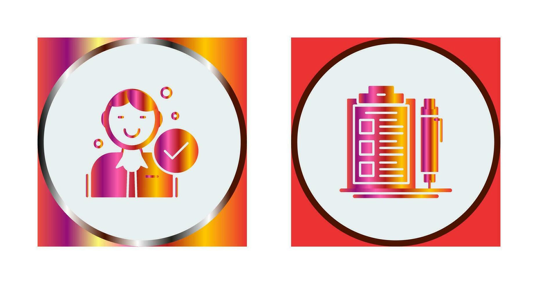 Hire and Check List Icon vector