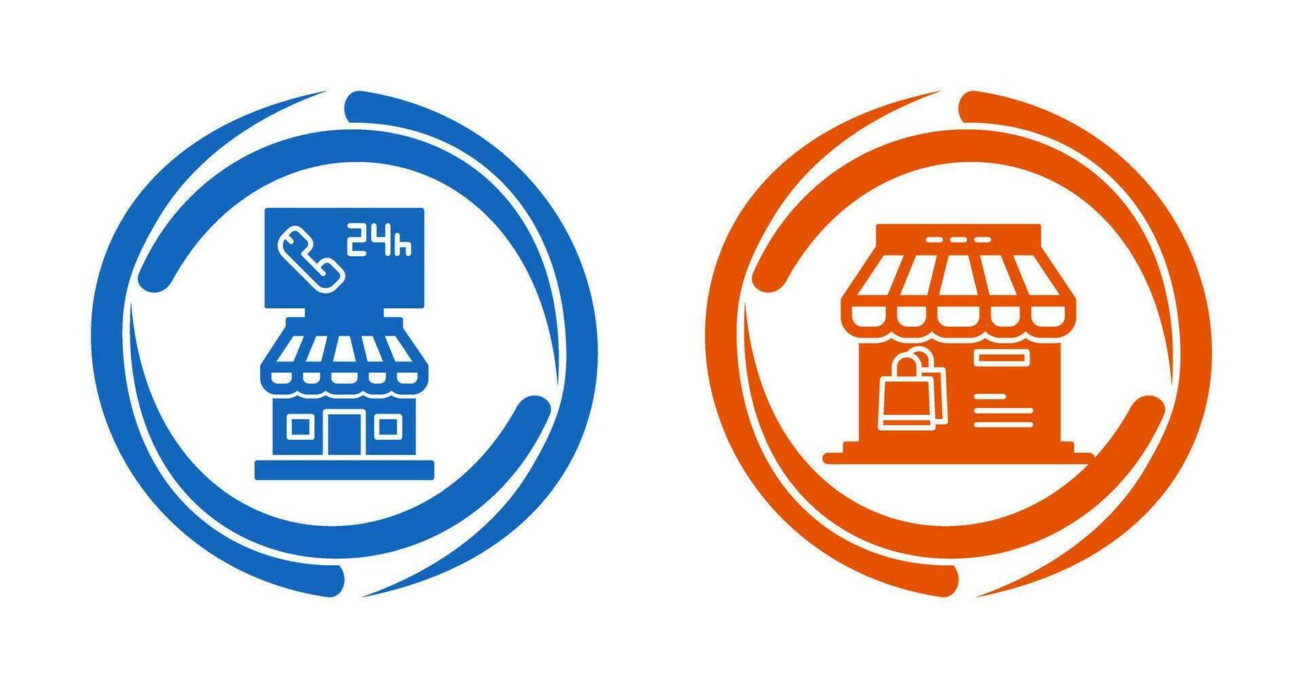 24 Hour and Store Icon vector