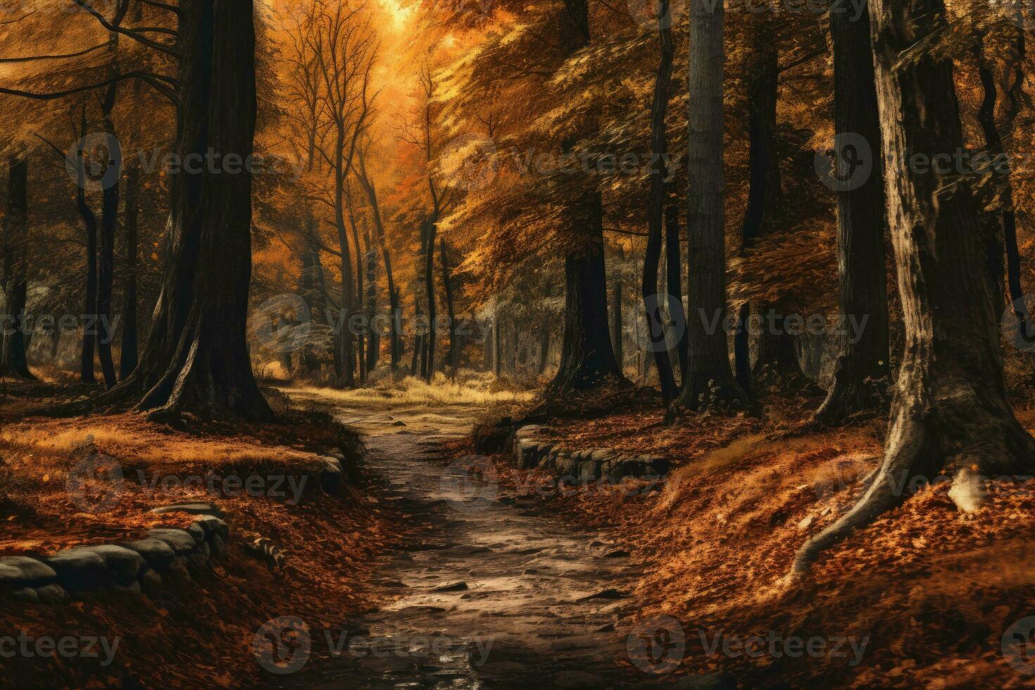 a path through a forest photo