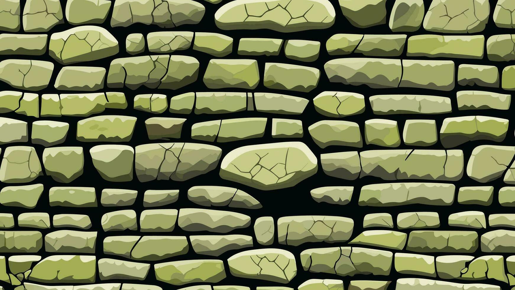 Stone Wall with Crack and Moss Texture for Backdrop and Wallpaper vector