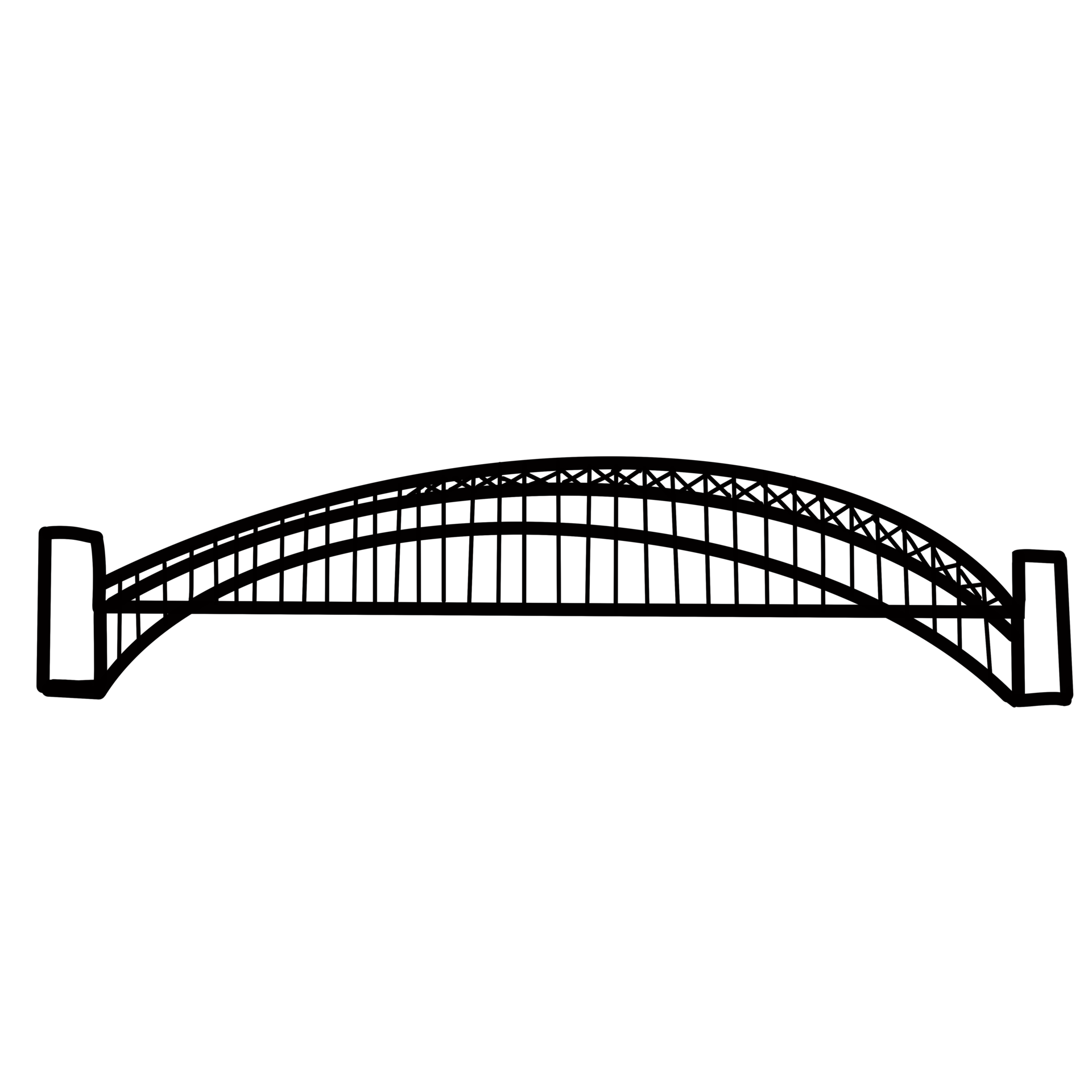 sydney harbour bridge Hand drawn organic line doodle 32986951 PNG