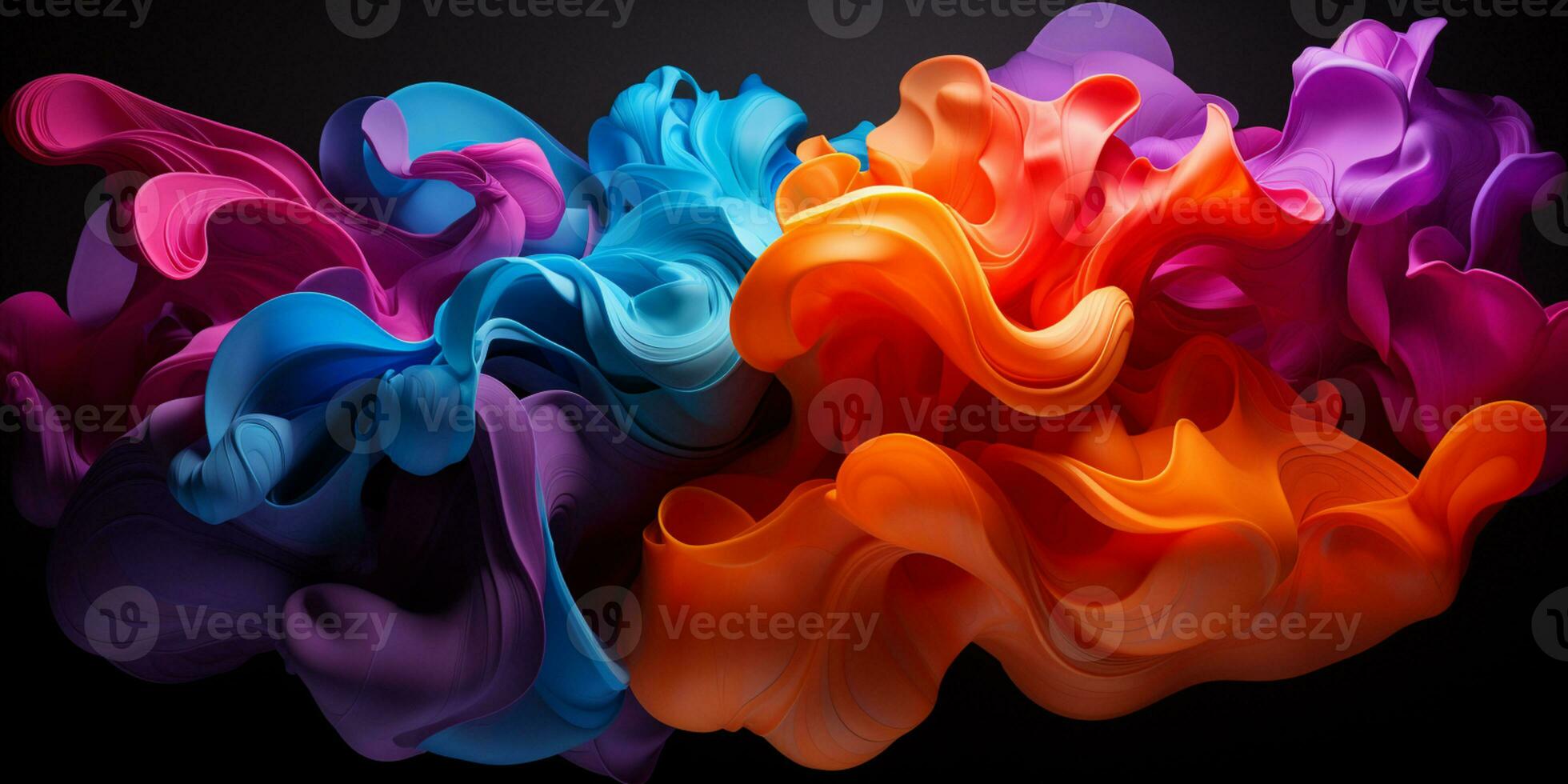 Abstract colorful Graphic motion on background, creative waves of gradient color smoke and liquid, AI Generative photo