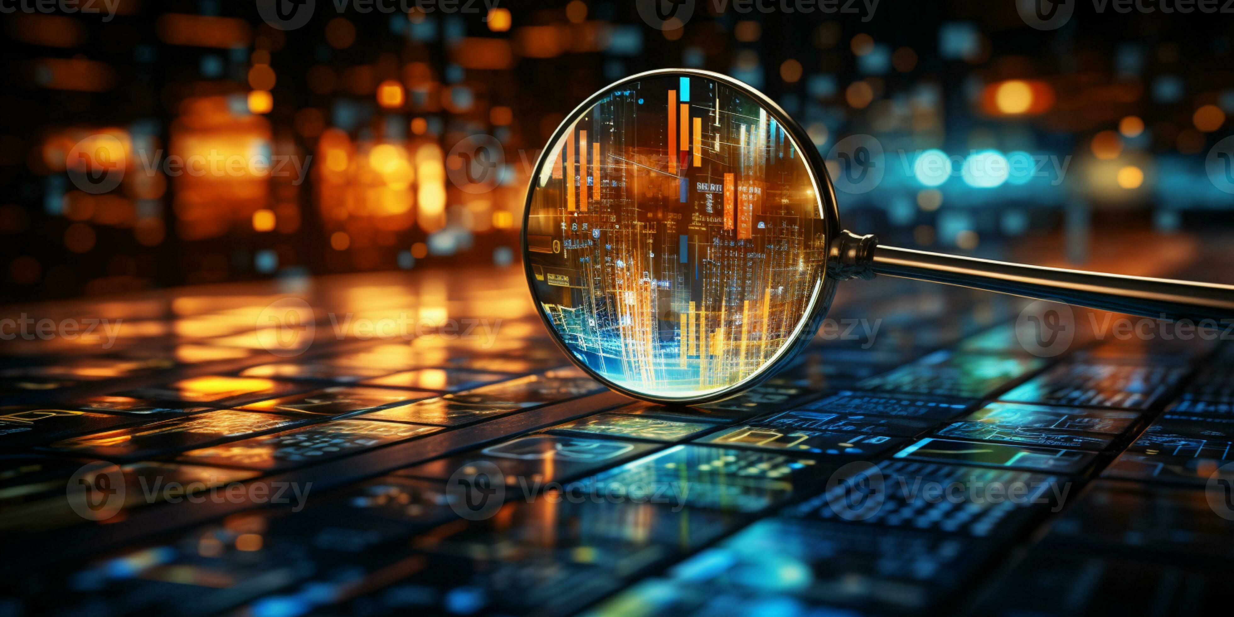 Data Visualization, Close up Technology Digitalization, Optimization of ...