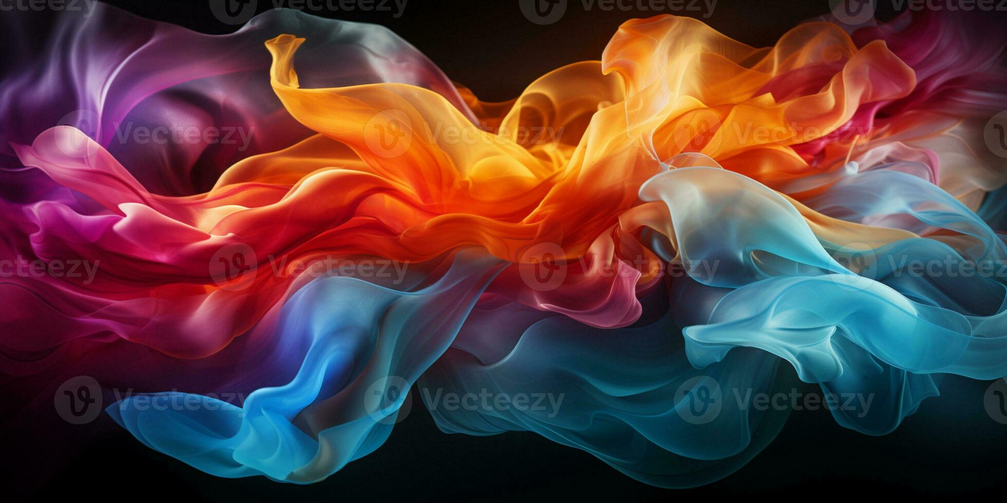 Abstract colorful Graphic motion on background, creative waves of gradient color smoke and liquid, AI Generative photo