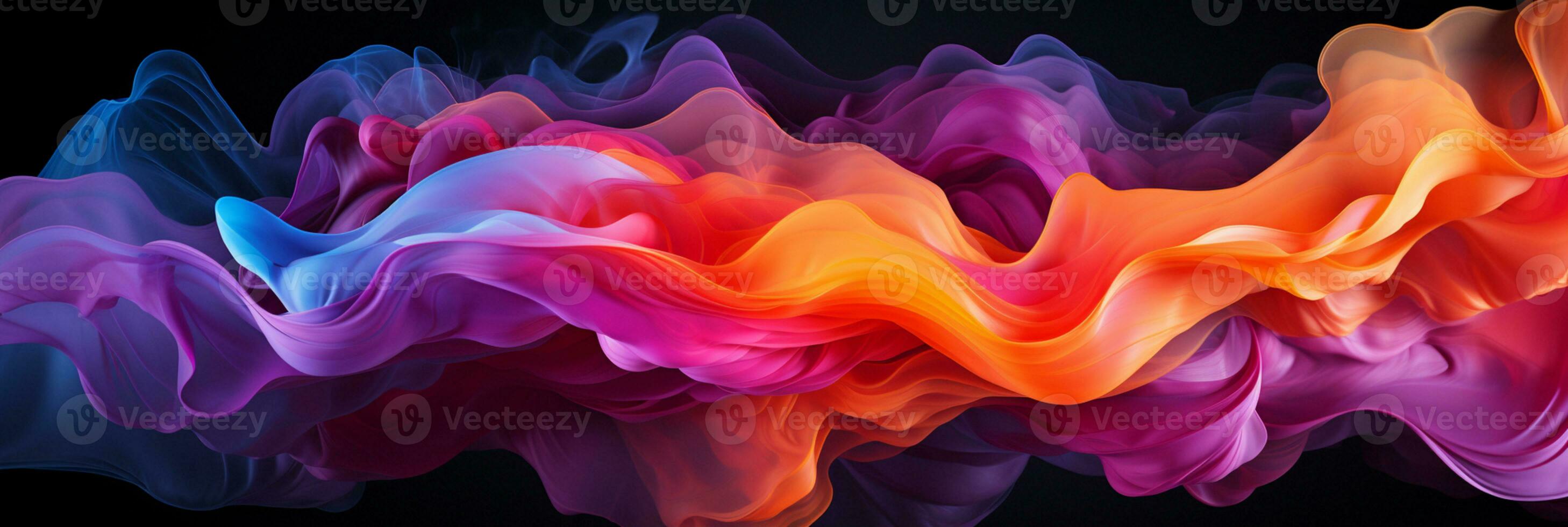 Abstract colorful Graphic motion on background, creative waves of gradient color smoke and liquid, AI Generative photo