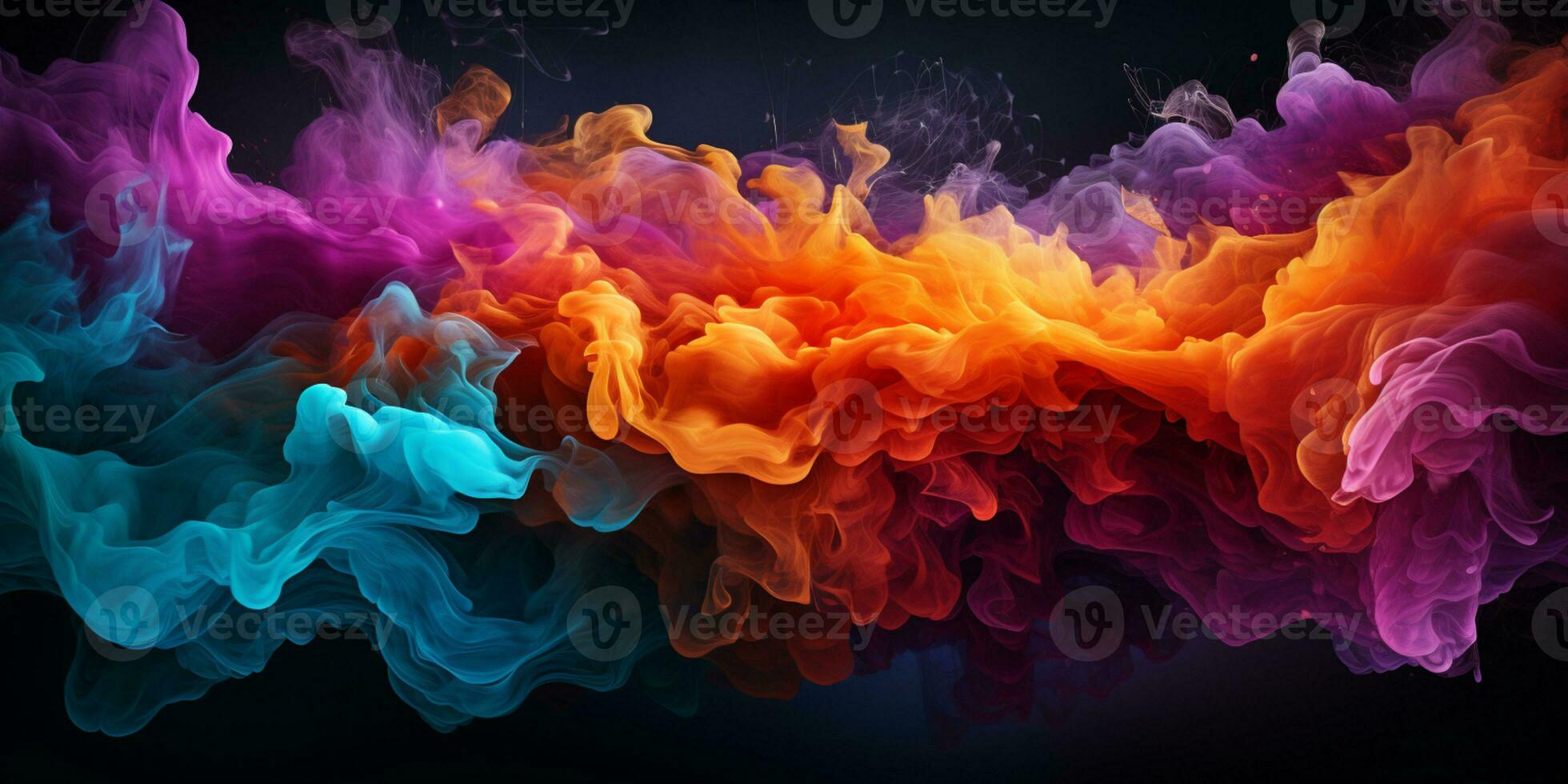 Abstract colorful Graphic motion on background, creative waves of gradient color smoke and liquid, AI Generative photo