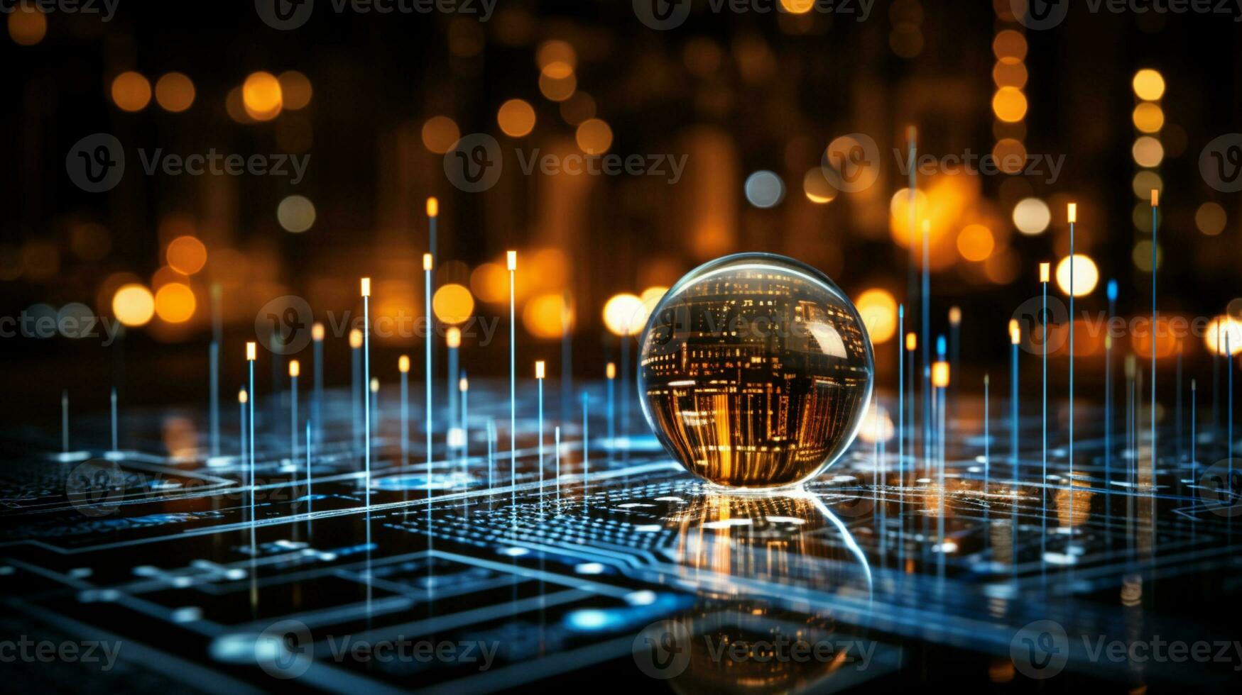 Data Visualization, Close up Technology Digitalization, Optimization of High-Tech Electronics, Data mining, artificial intelligence, business analytics, AI Generative photo