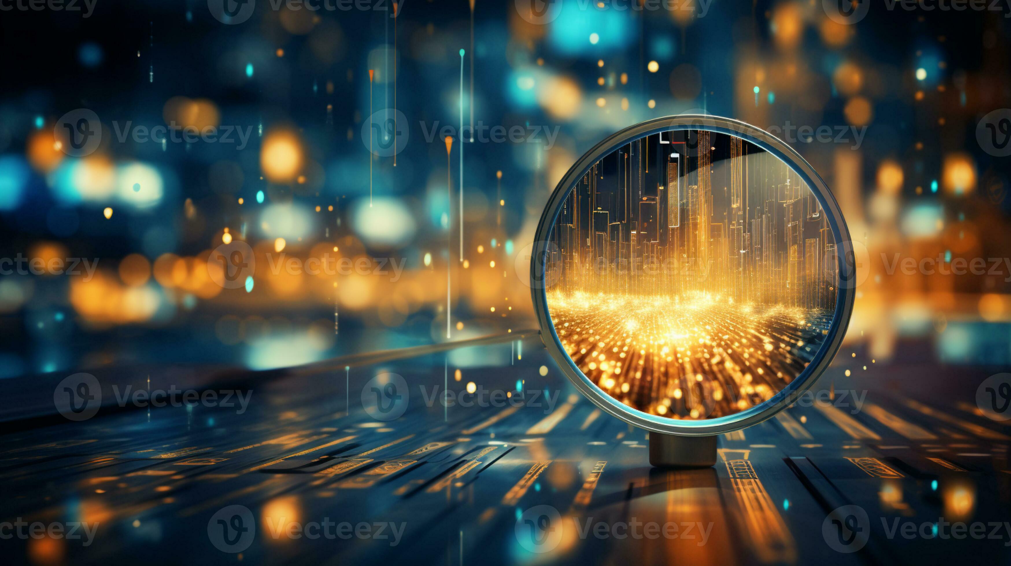 Data Visualization, Close up Technology Digitalization, Optimization of ...