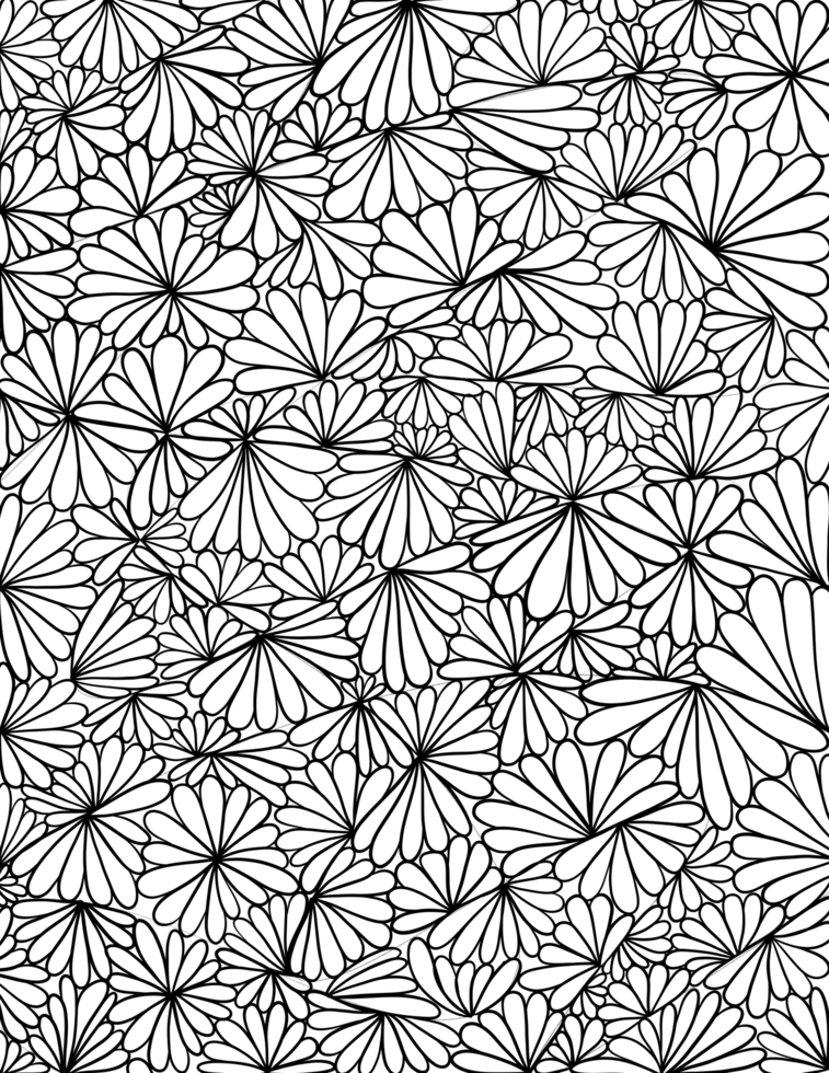 Pattern with flowers png