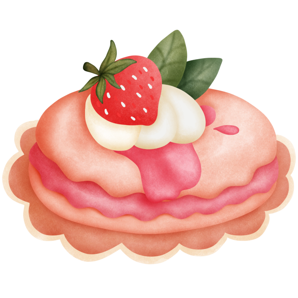 Cake with strawberry png