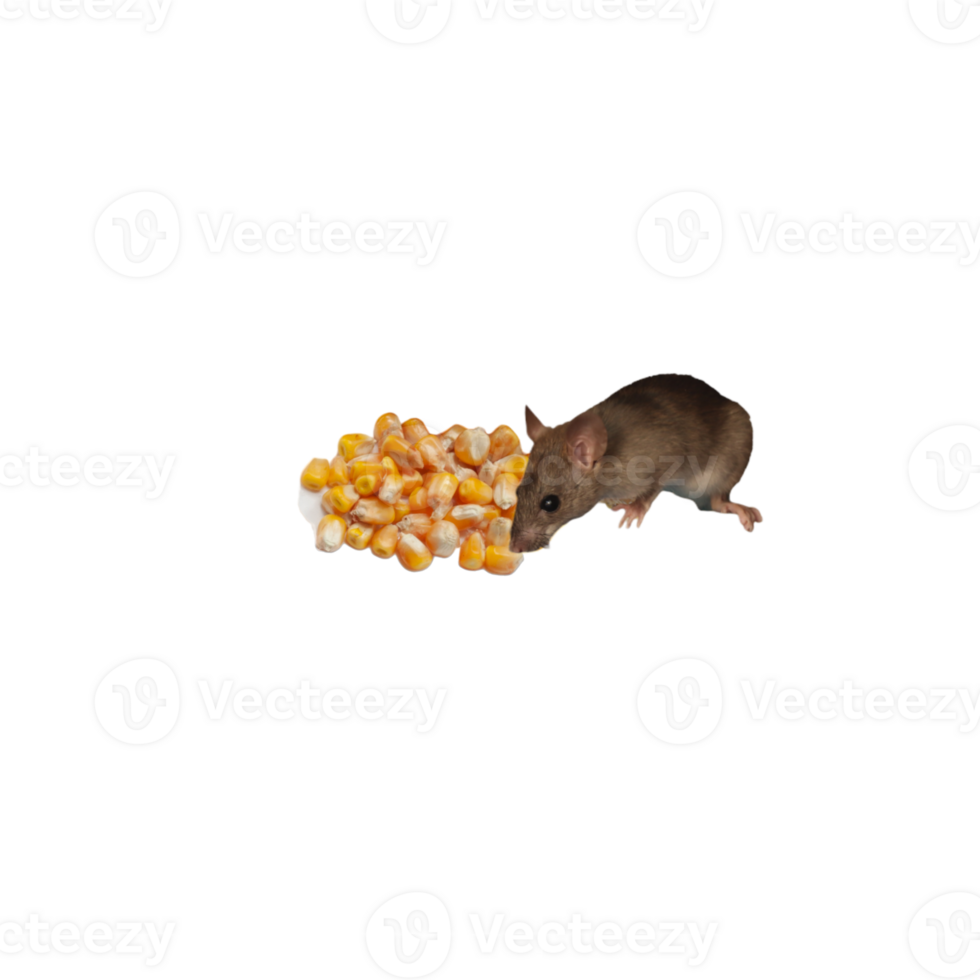 Field flies mouse with corn png