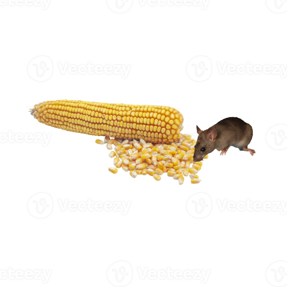 Field flies mouse with corn png