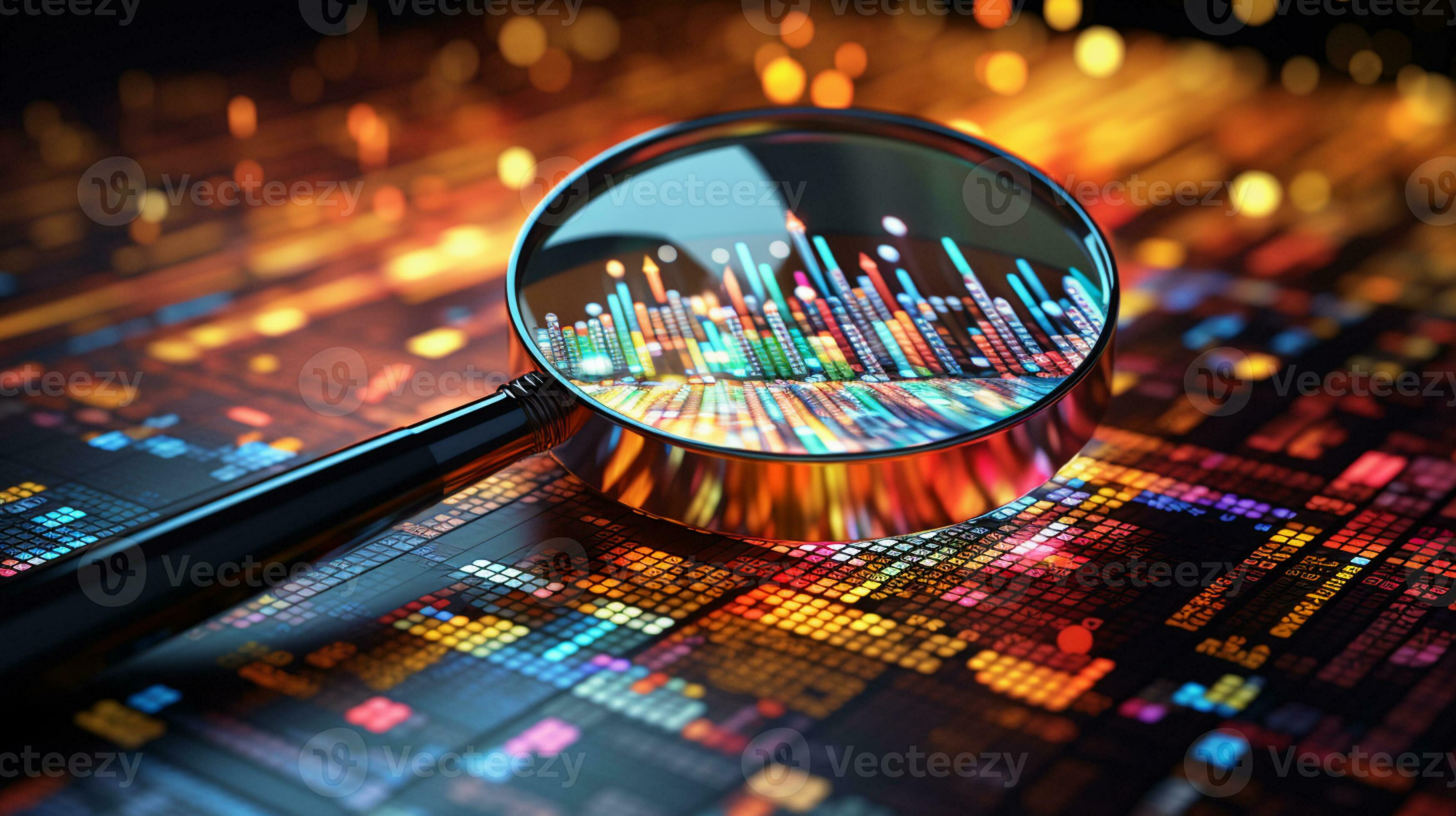 Data Visualization, Close up Technology Digitalization, Optimization of ...
