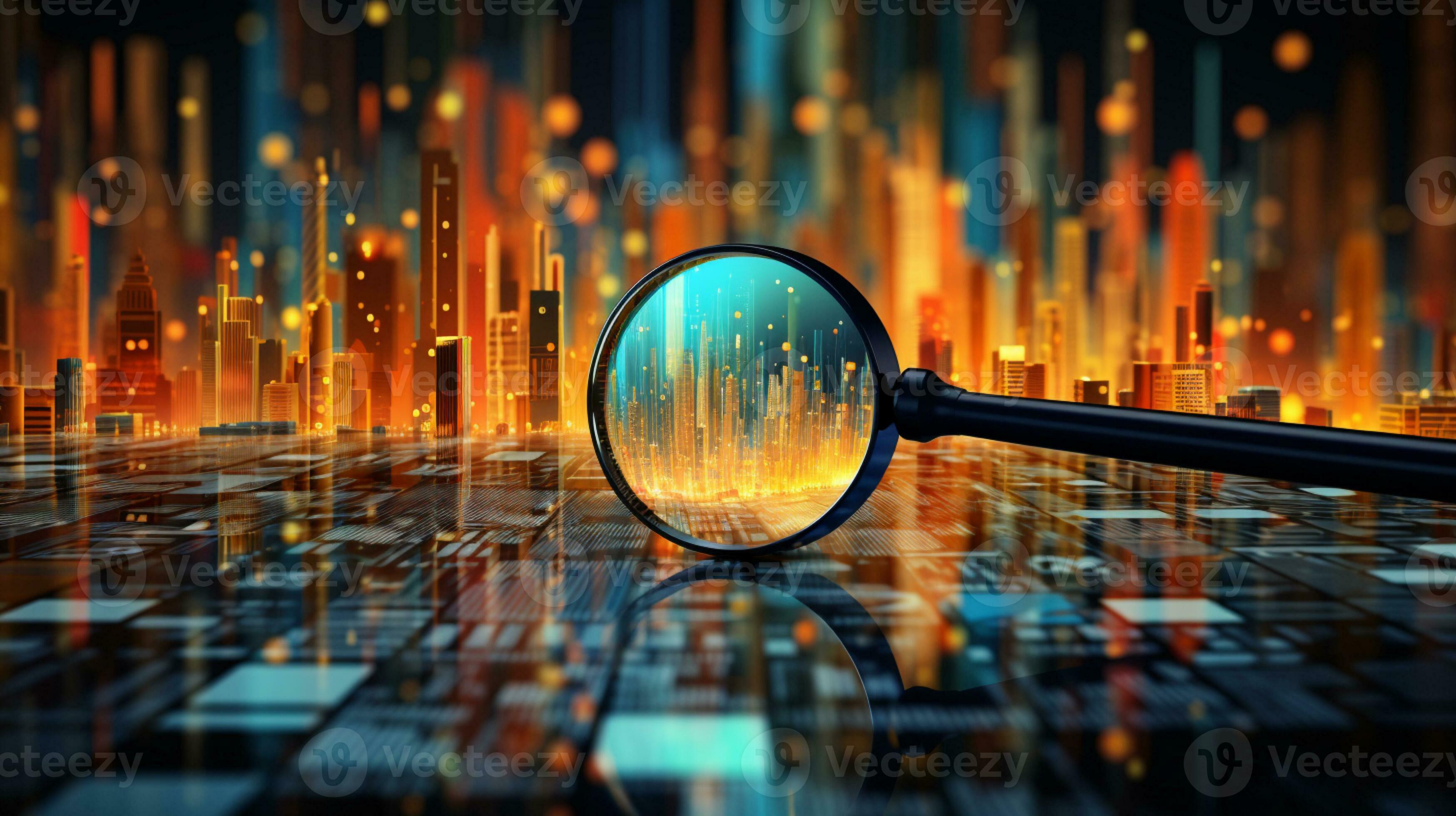 Data Visualization, Close up Technology Digitalization, Optimization of ...