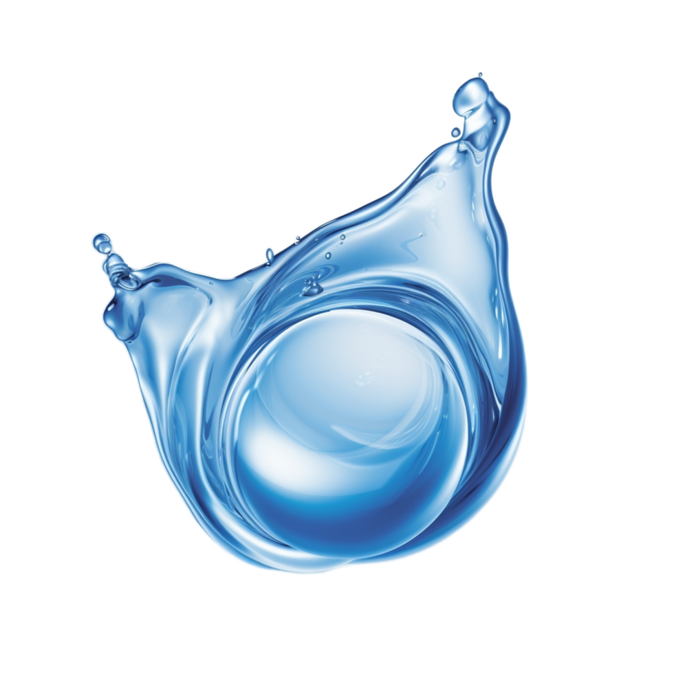 water splash, blue, transparent, isolated, isolated, transparent, isolated, isolated, isolated. AI Generative png