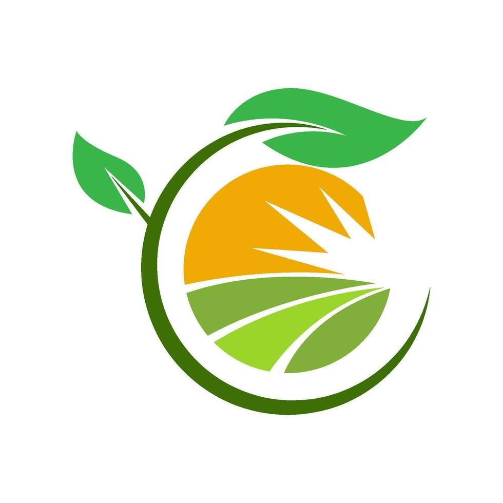 granja logo icono diseño vector