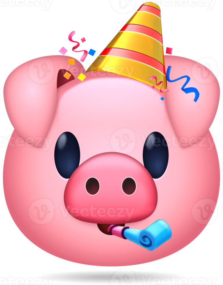 pig emoticon isolated png
