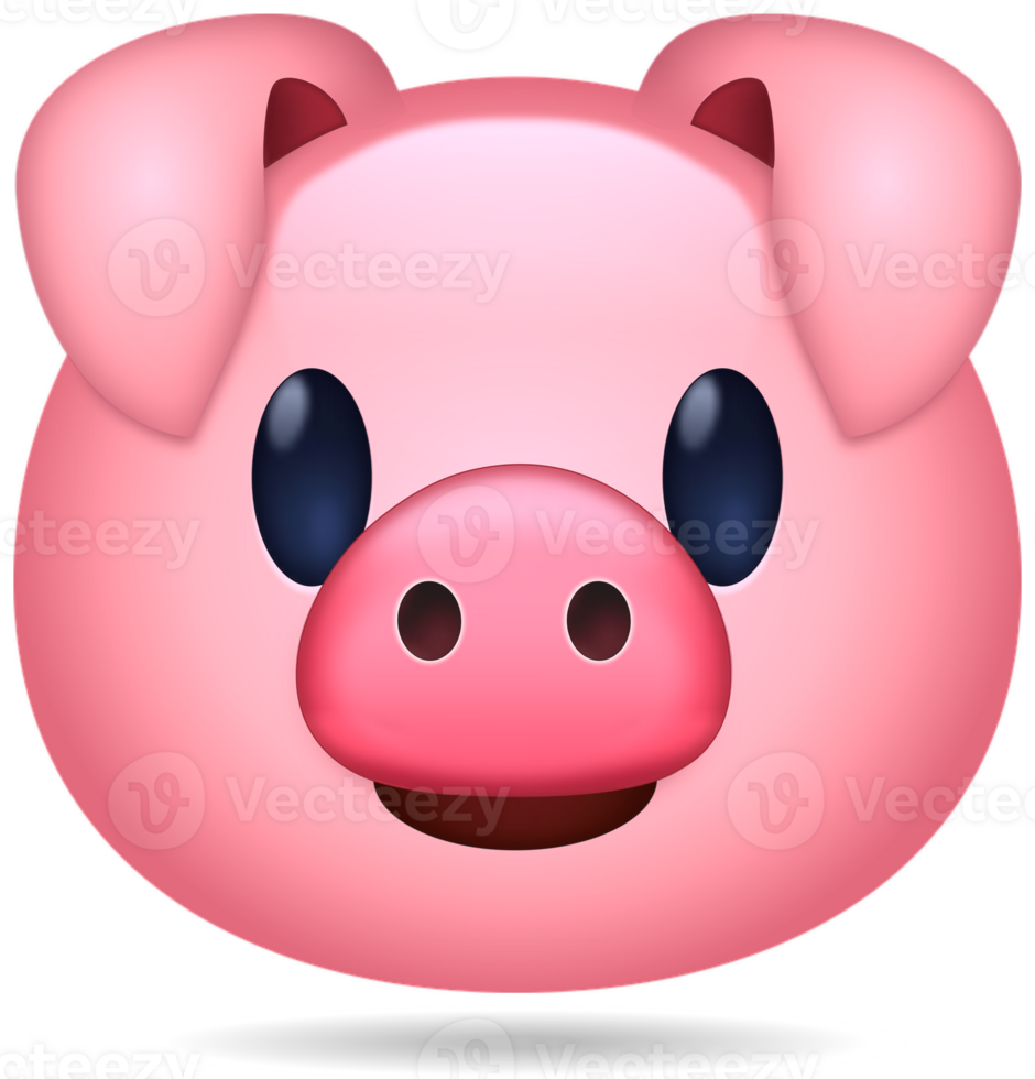 pig emoticon isolated png