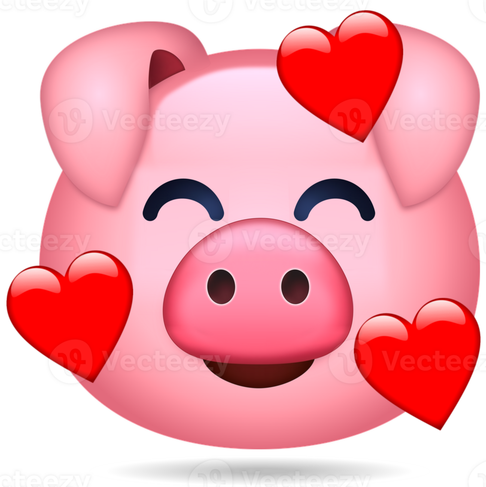 pig emoticon isolated png