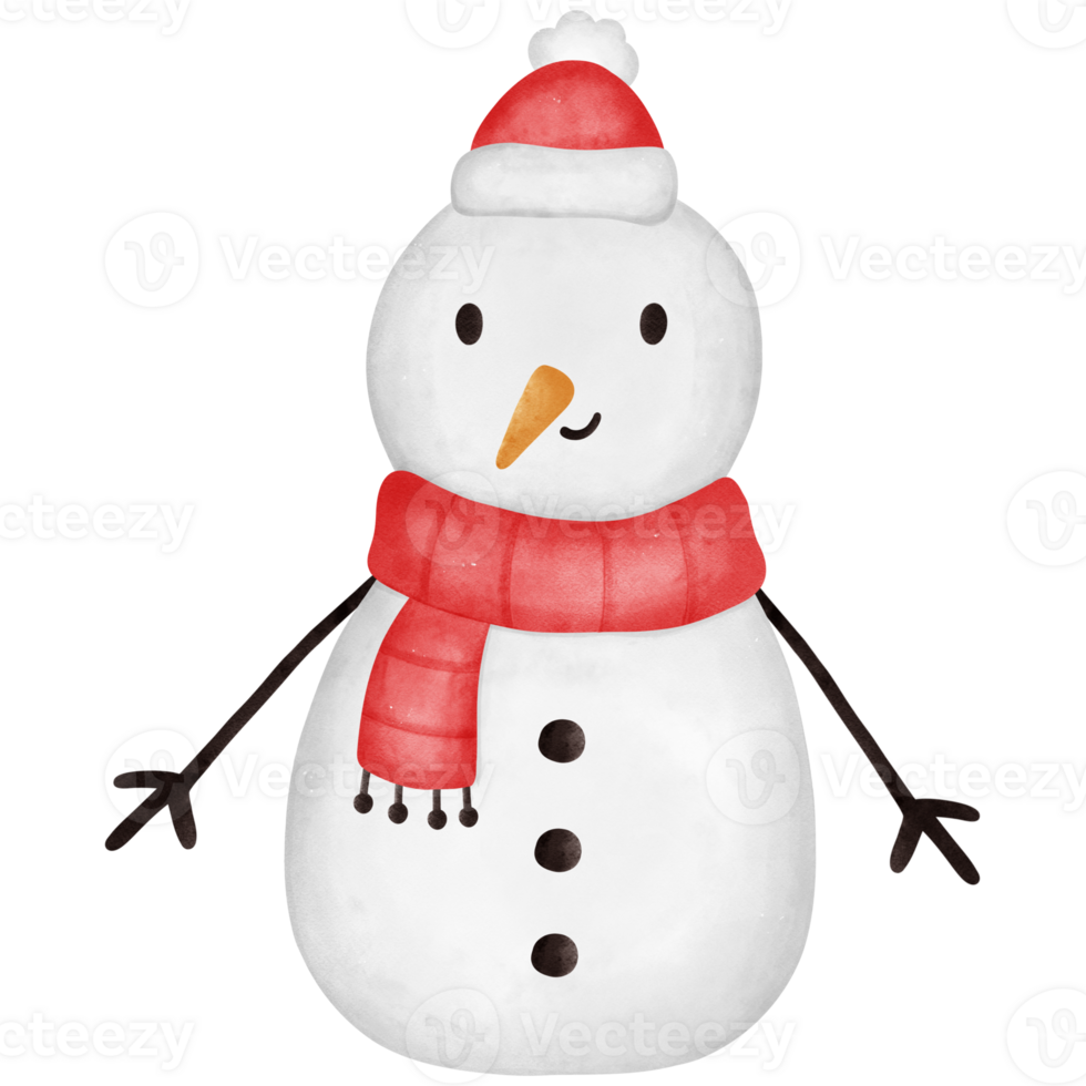 Snowman Watercolor Element png