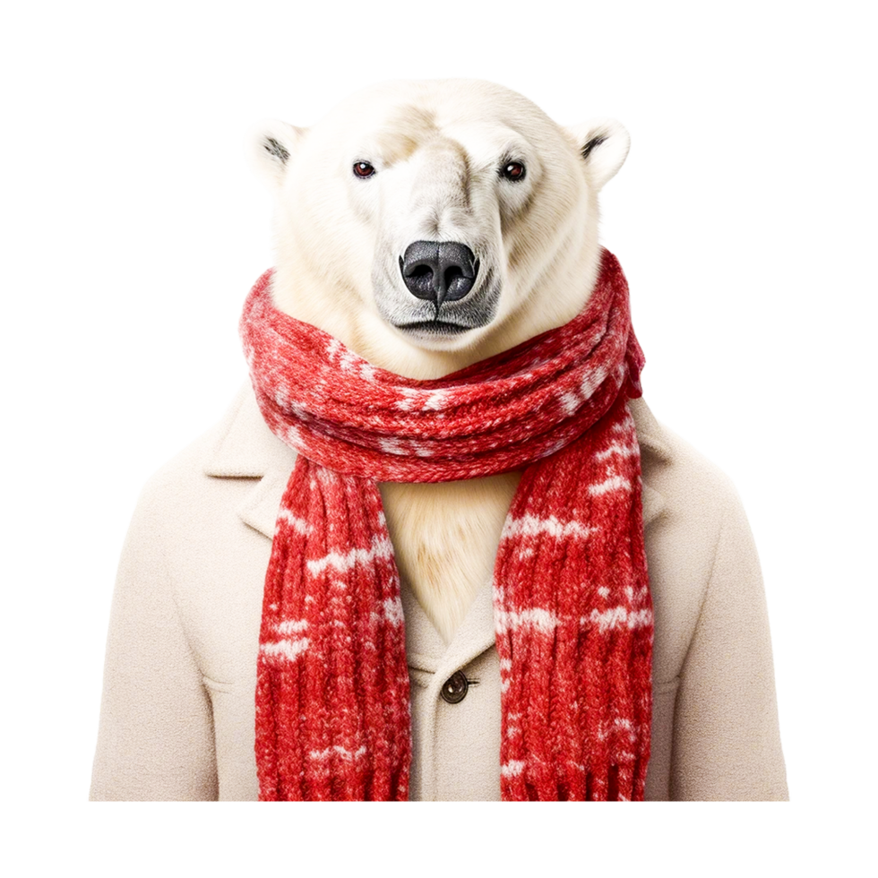 Natale polare orso generativo ai png