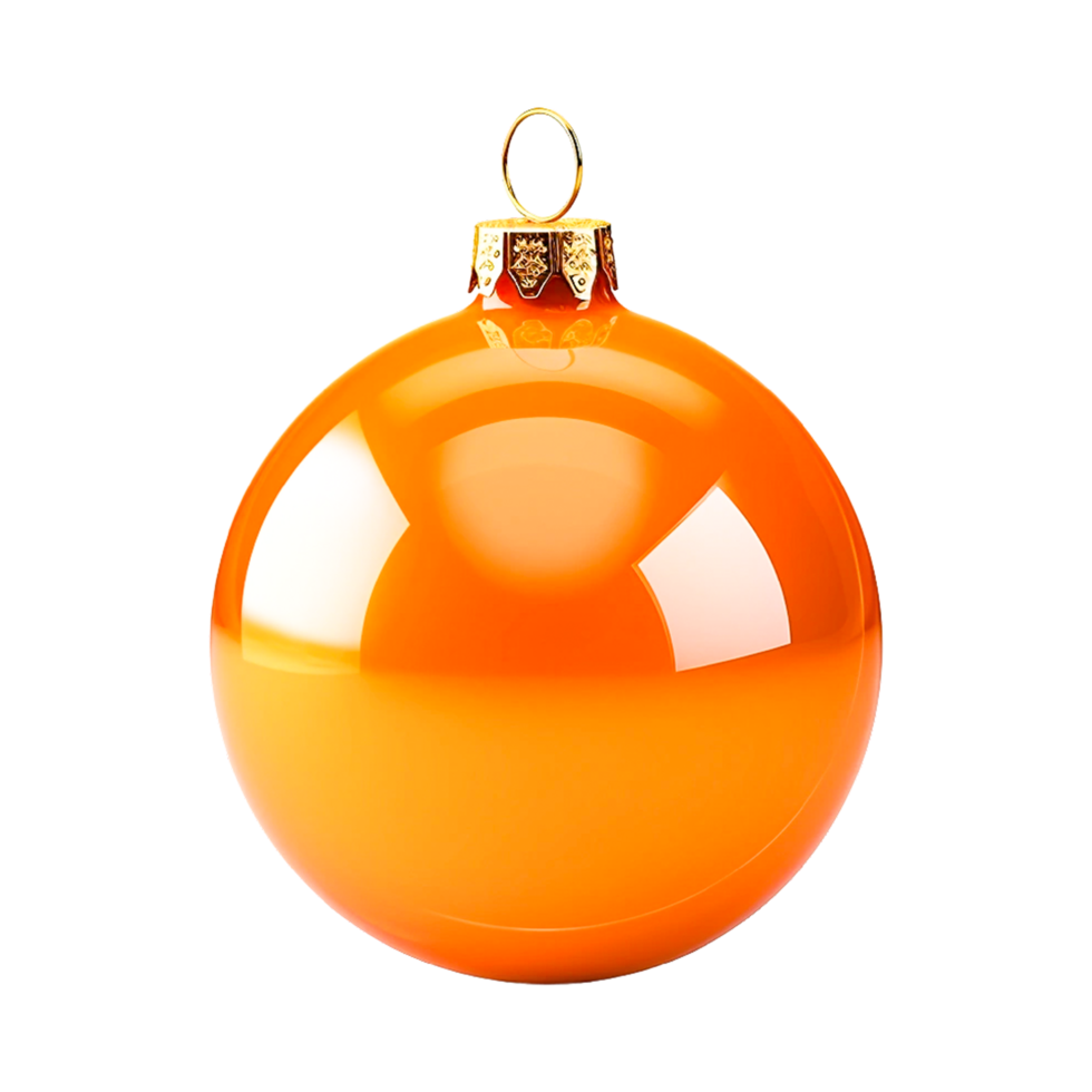 oranje Kerstmis bal generatief ai png