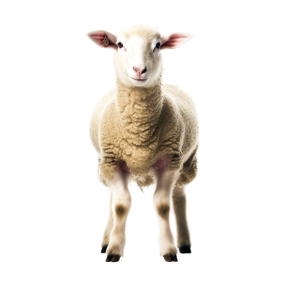 Sheep front view  Generative Ai png